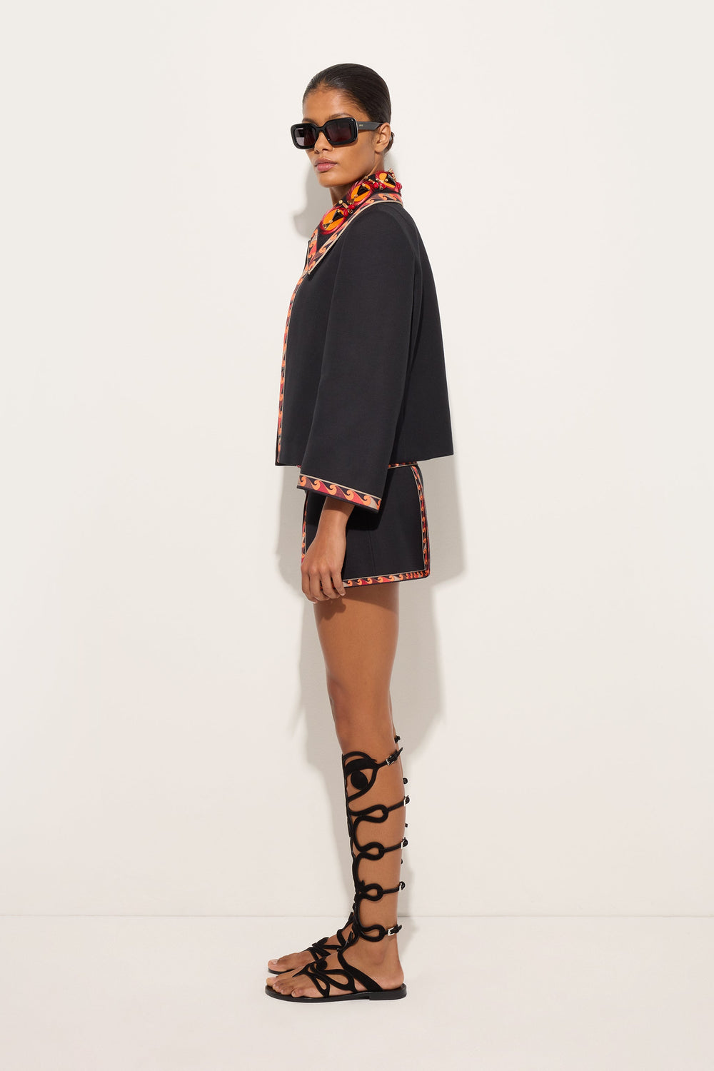 Pucci Cotton Jacket with Embroidered Collar