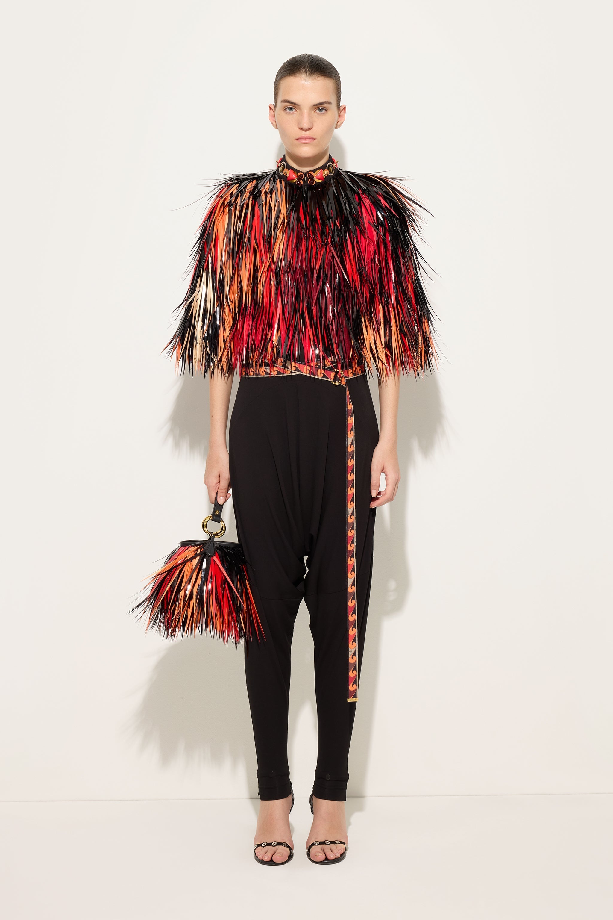 Pucci Embroidered Cape Jacket