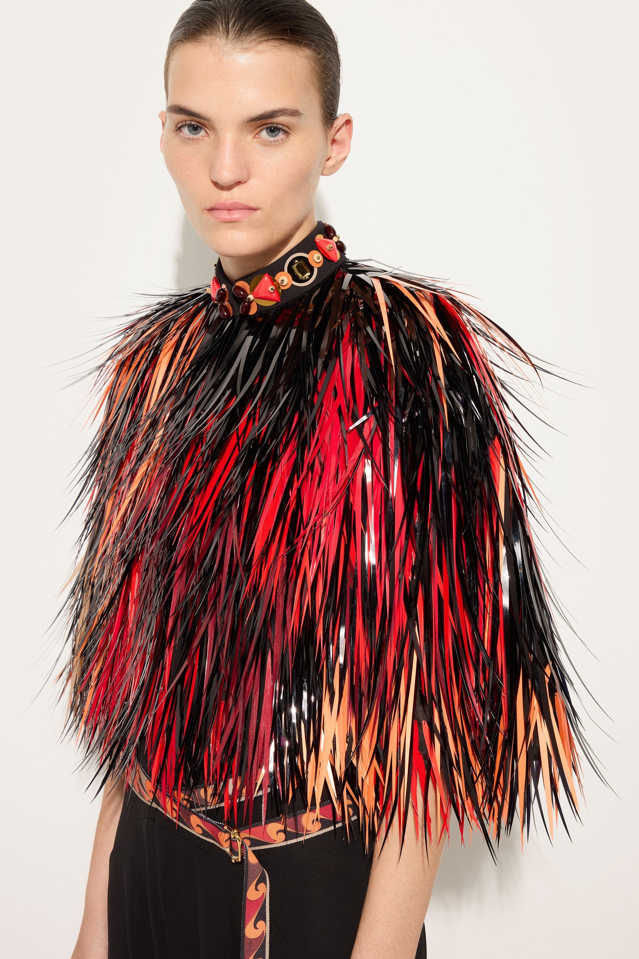 Pucci Embroidered Cape Jacket