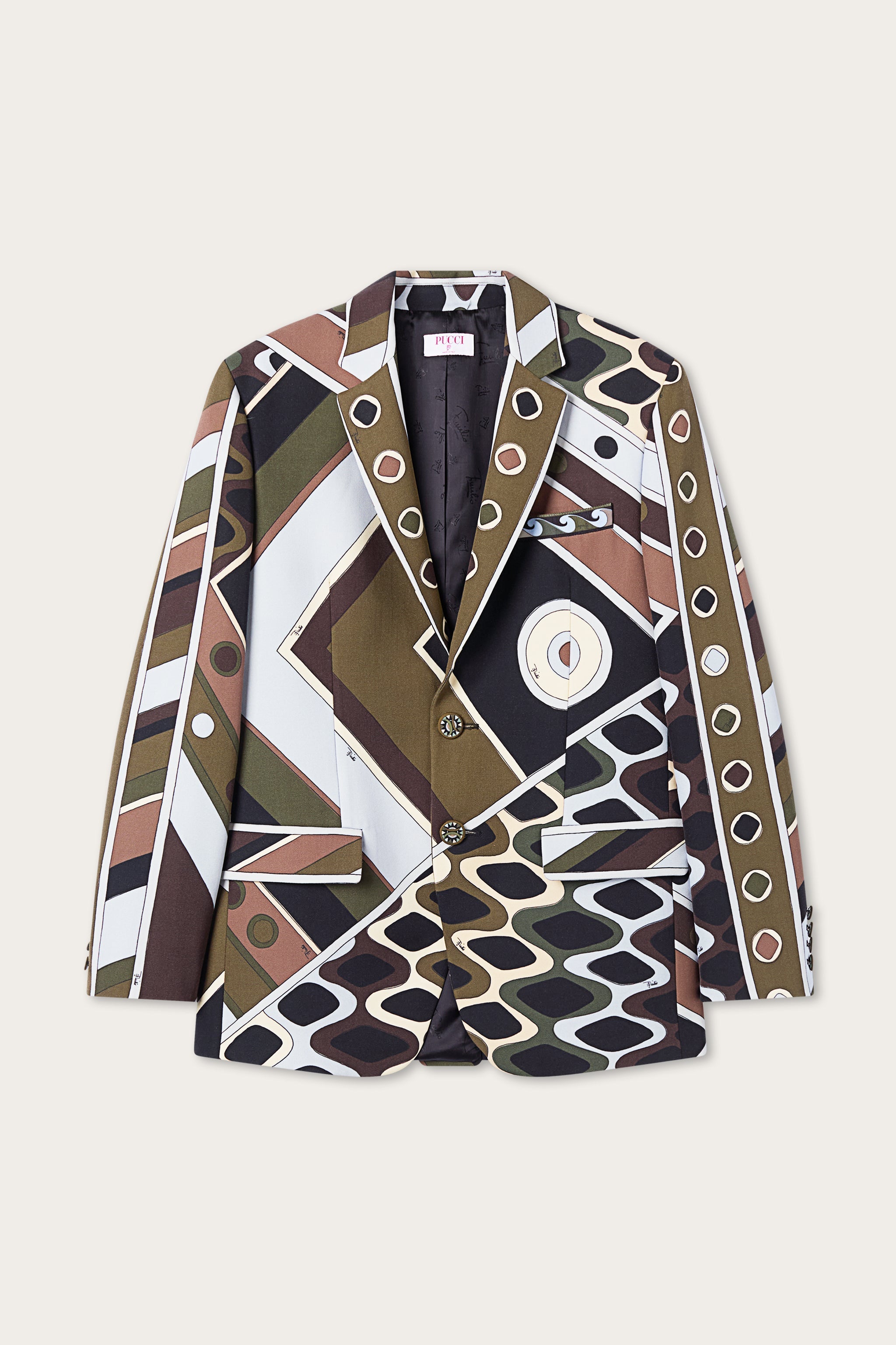 Pucci Vivara Print Oversized Jacket in Cool Wool
