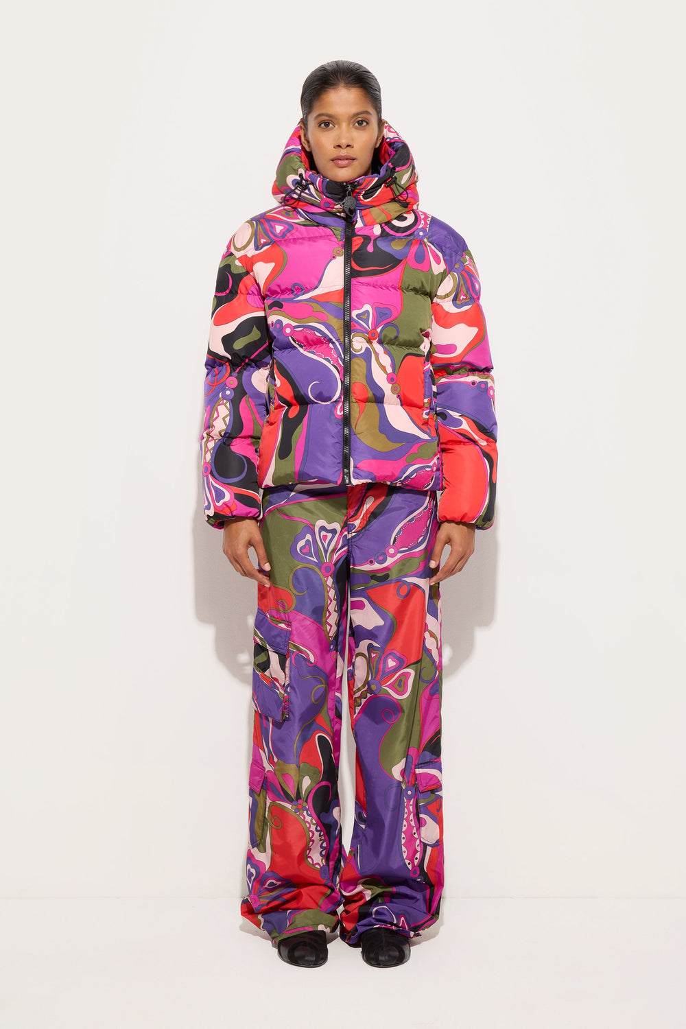 Pucci Orchidee Print Down Jacket