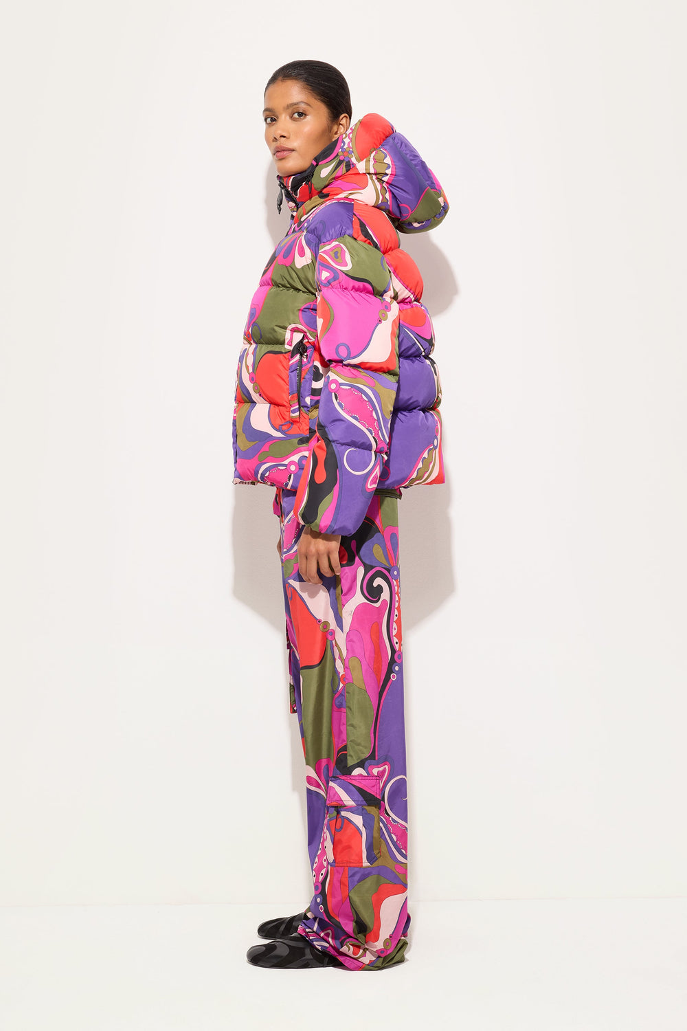 Pucci Orchidee Print Down Jacket