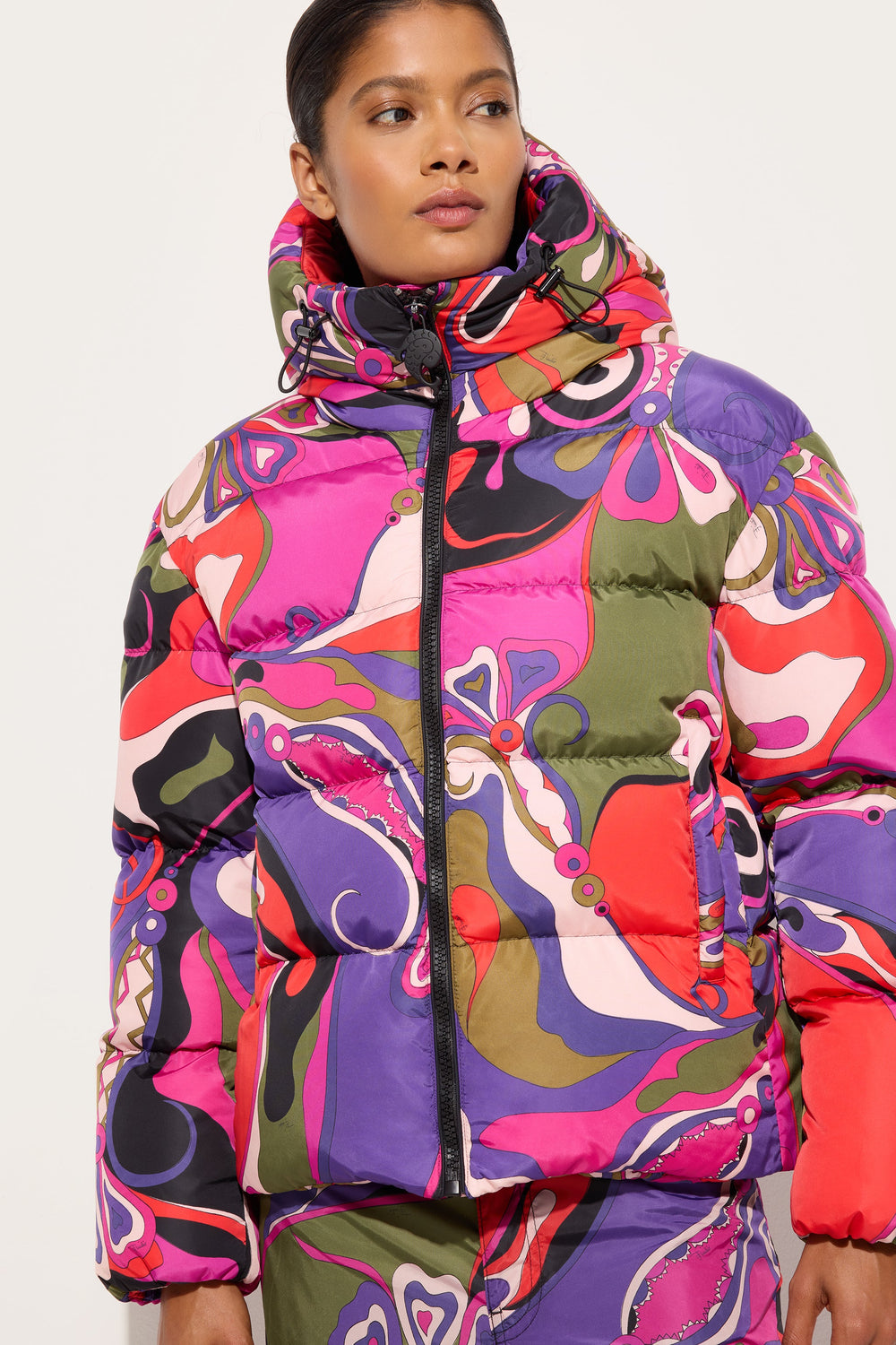 Pucci Orchidee Print Down Jacket