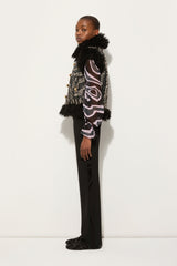 Pucci Tweed Waistcoat with Fur Details