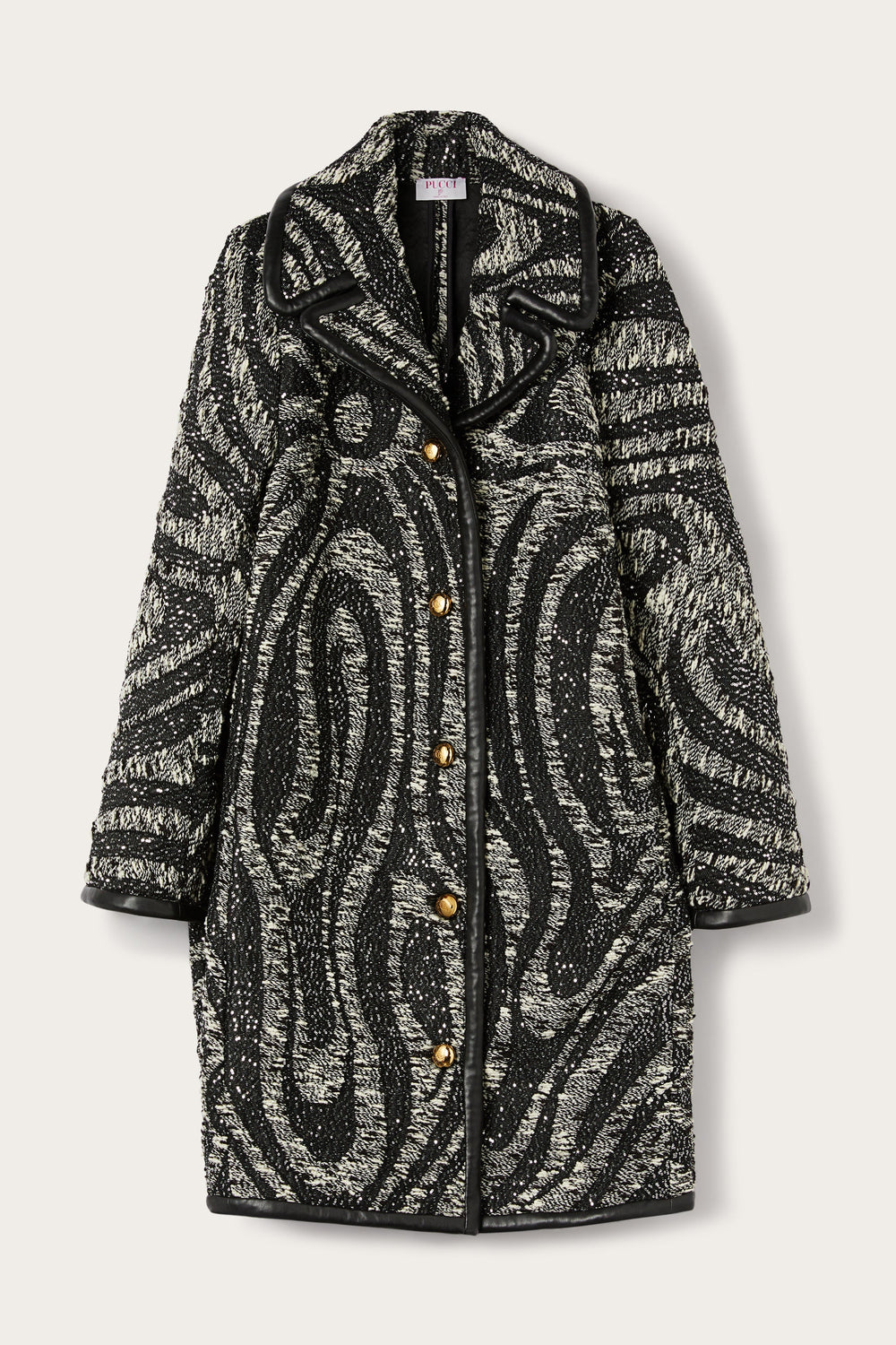 Pucci Tweed Coat with Marmo Pattern