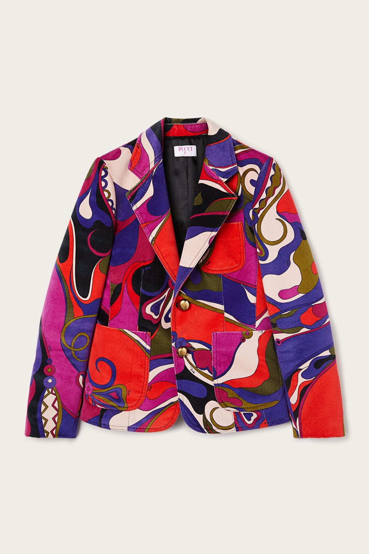 Pucci Orchidee Print Velvet Jacket