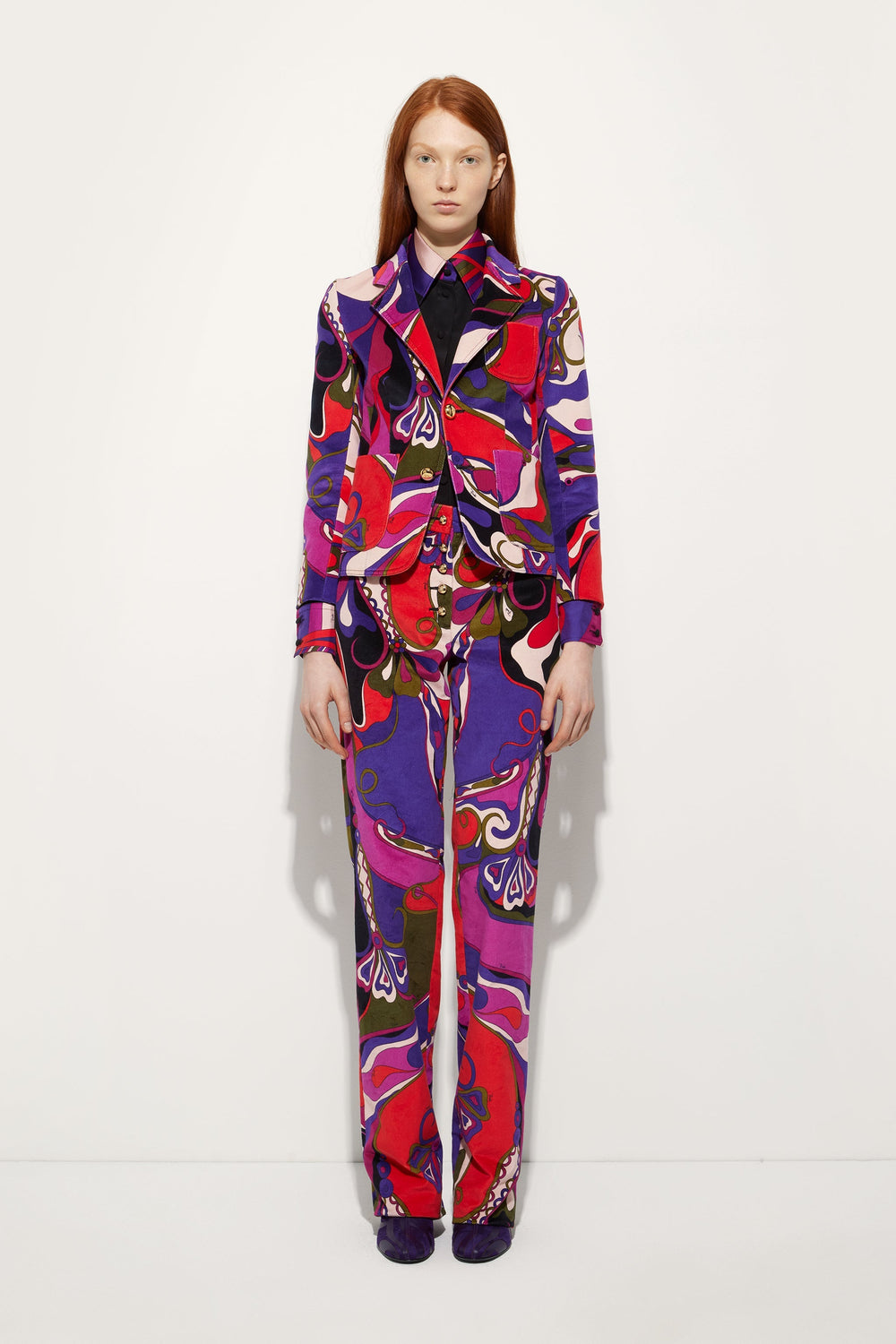 Pucci Orchidee Print Velvet Jacket