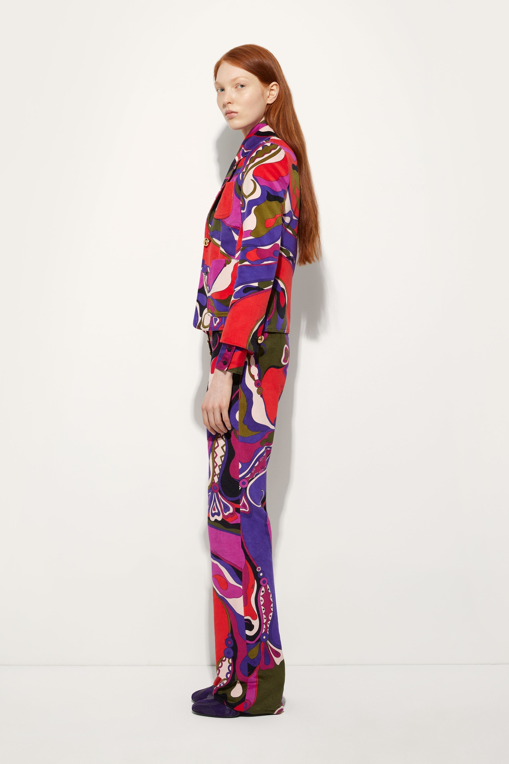 Pucci Orchidee Print Velvet Jacket