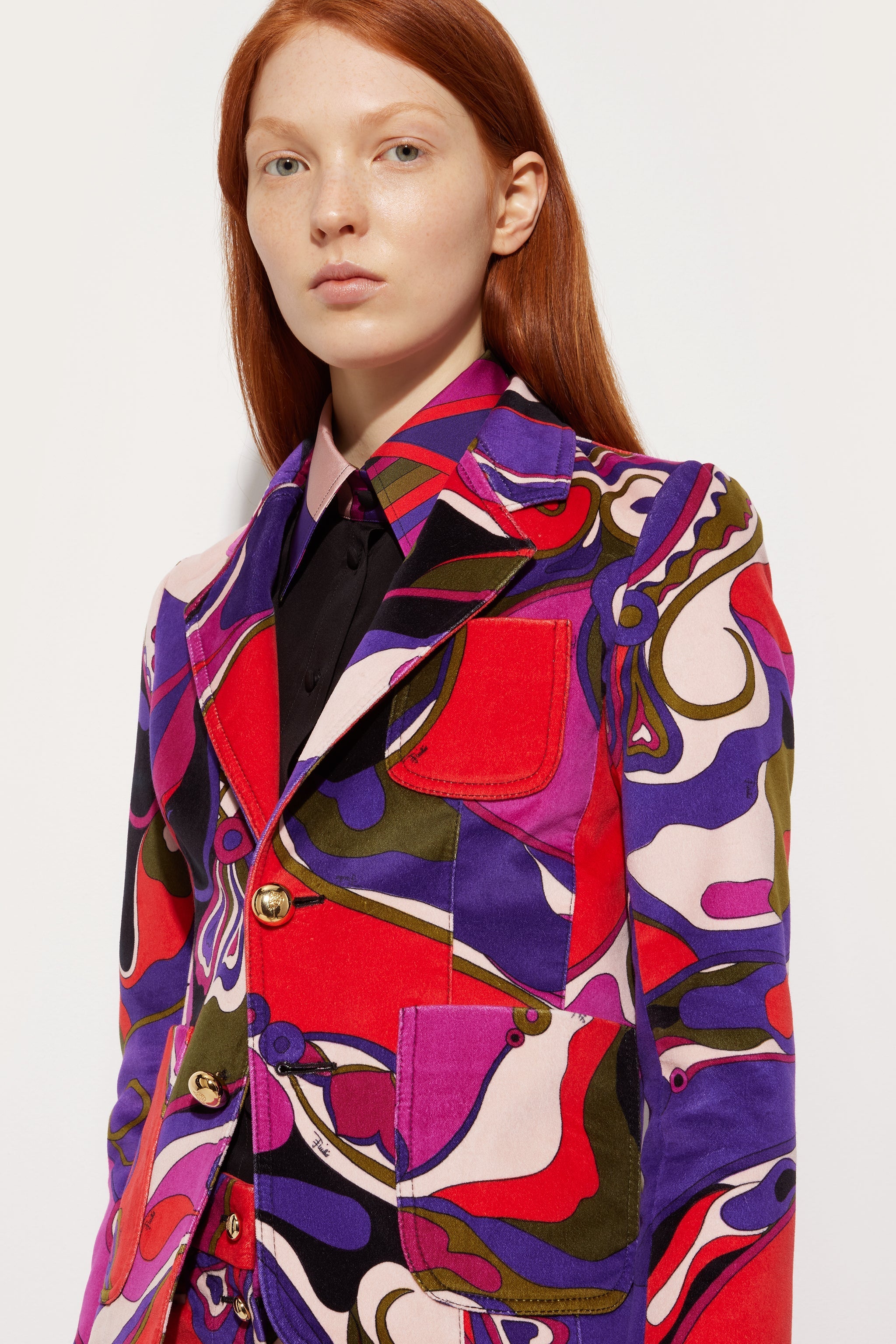 Pucci Orchidee Print Velvet Jacket