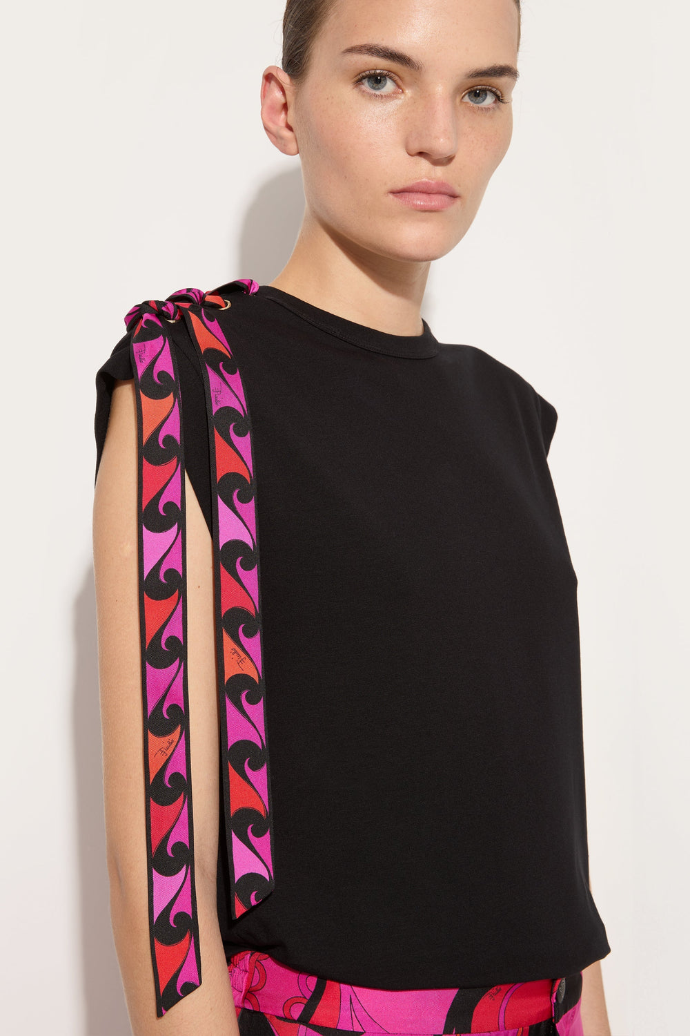 Pucci T-shirt with Foulard Detail