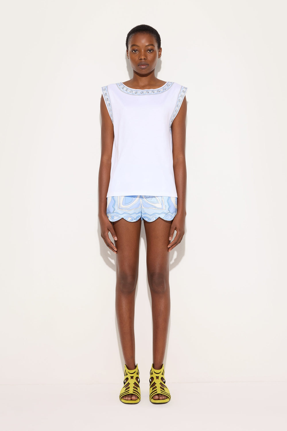 Pucci T-shirt with Metallic Details