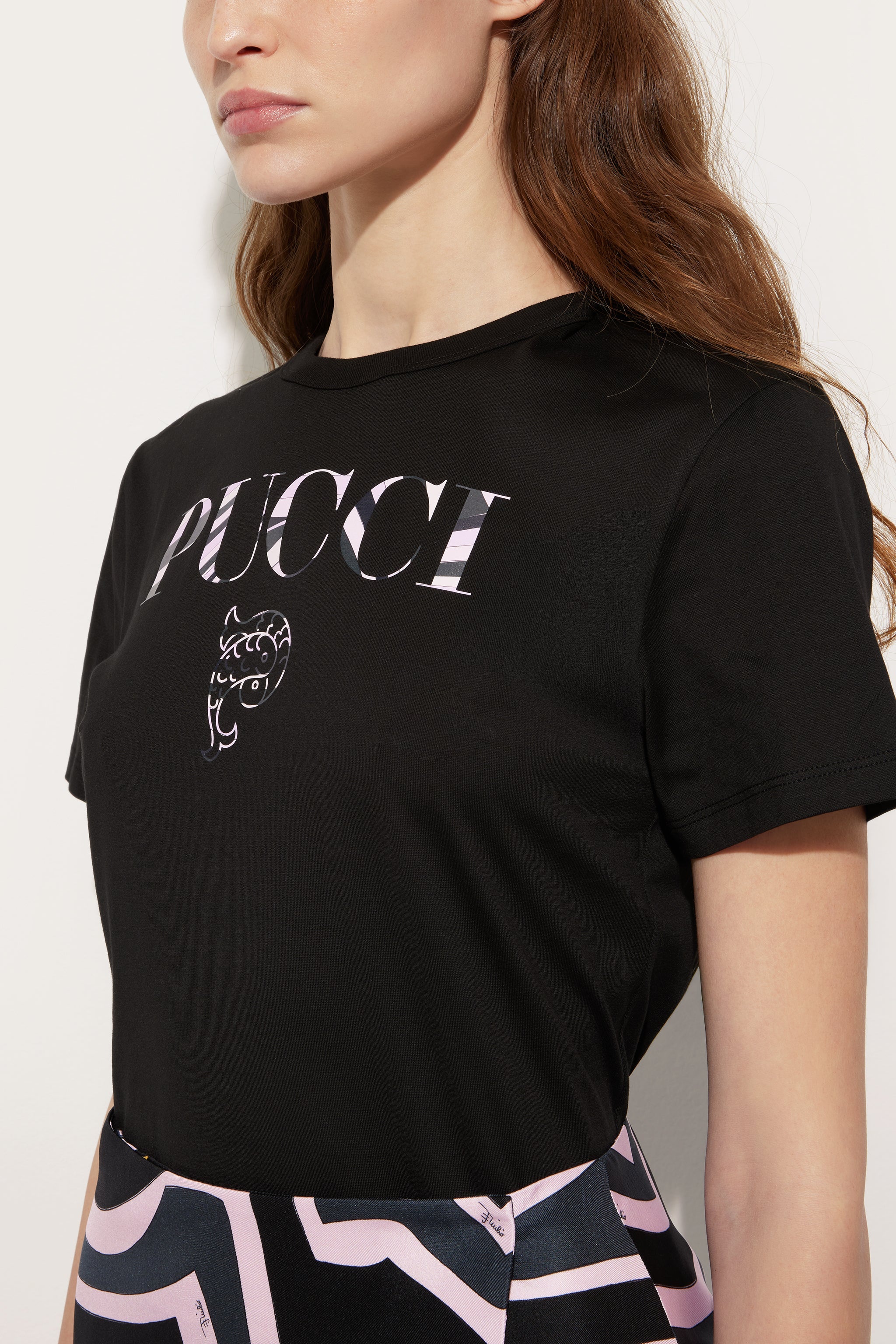 Pucci Cotton T-shirt with Pucci Logo