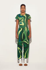 Pucci Flamed Jersey T-Shirt with Allover Print