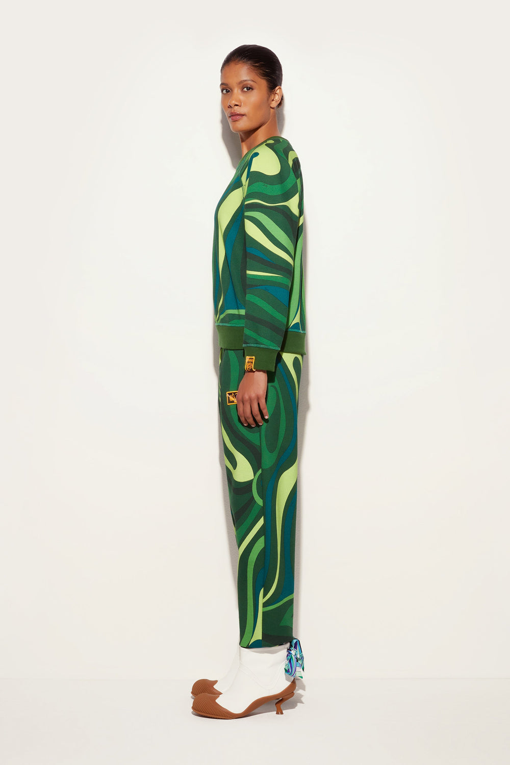 Pucci Fleece Sweatshirt Marmo Print