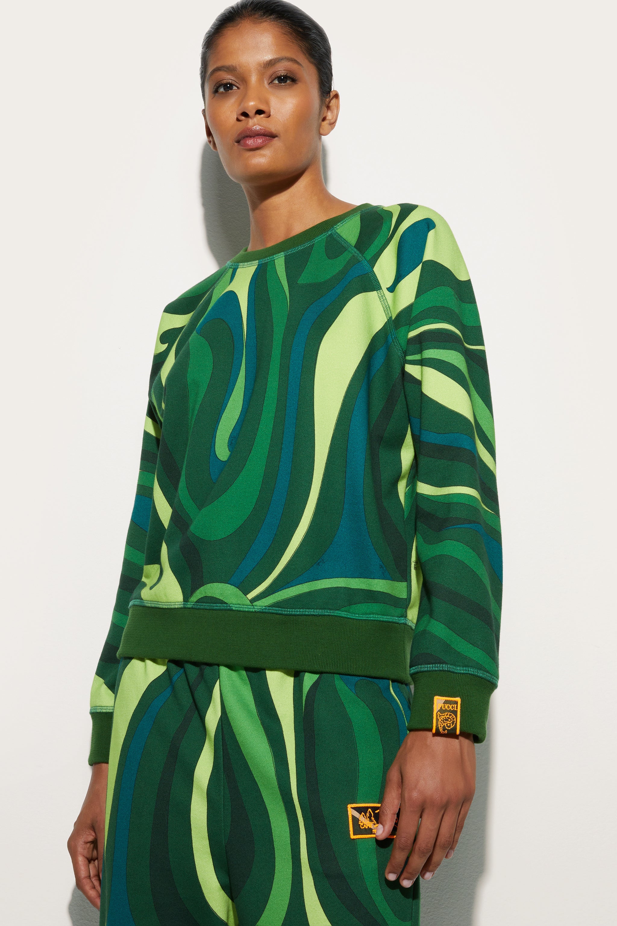 Pucci Fleece Sweatshirt Marmo Print