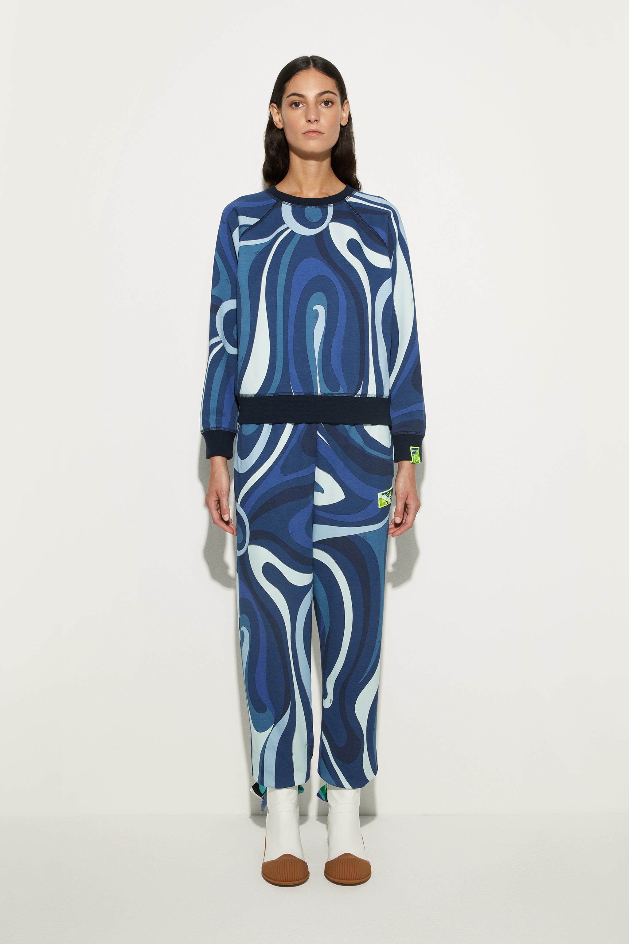 Pucci Fleece Sweatshirt Marmo Print