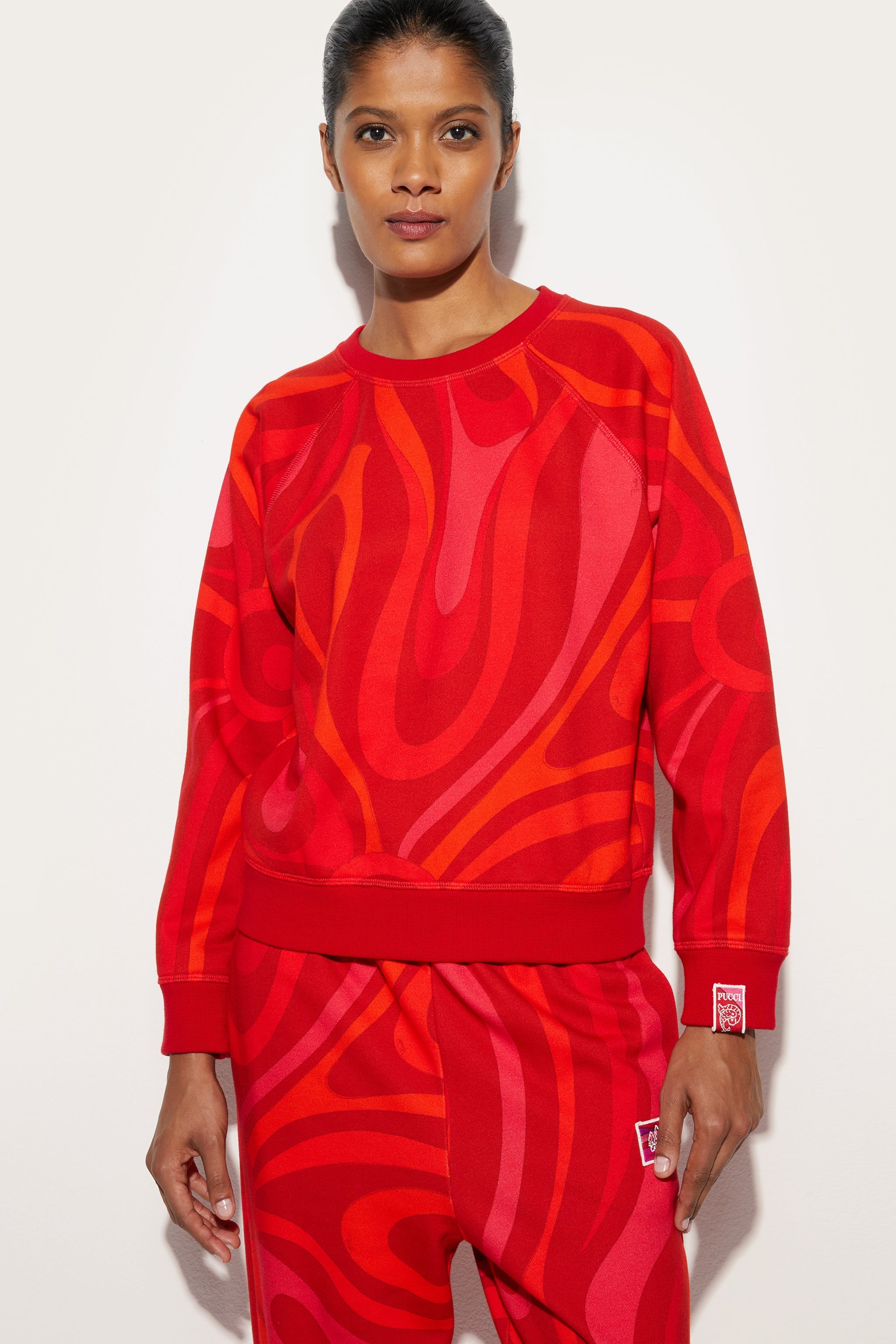 Pucci Fleece Sweatshirt Marmo Print