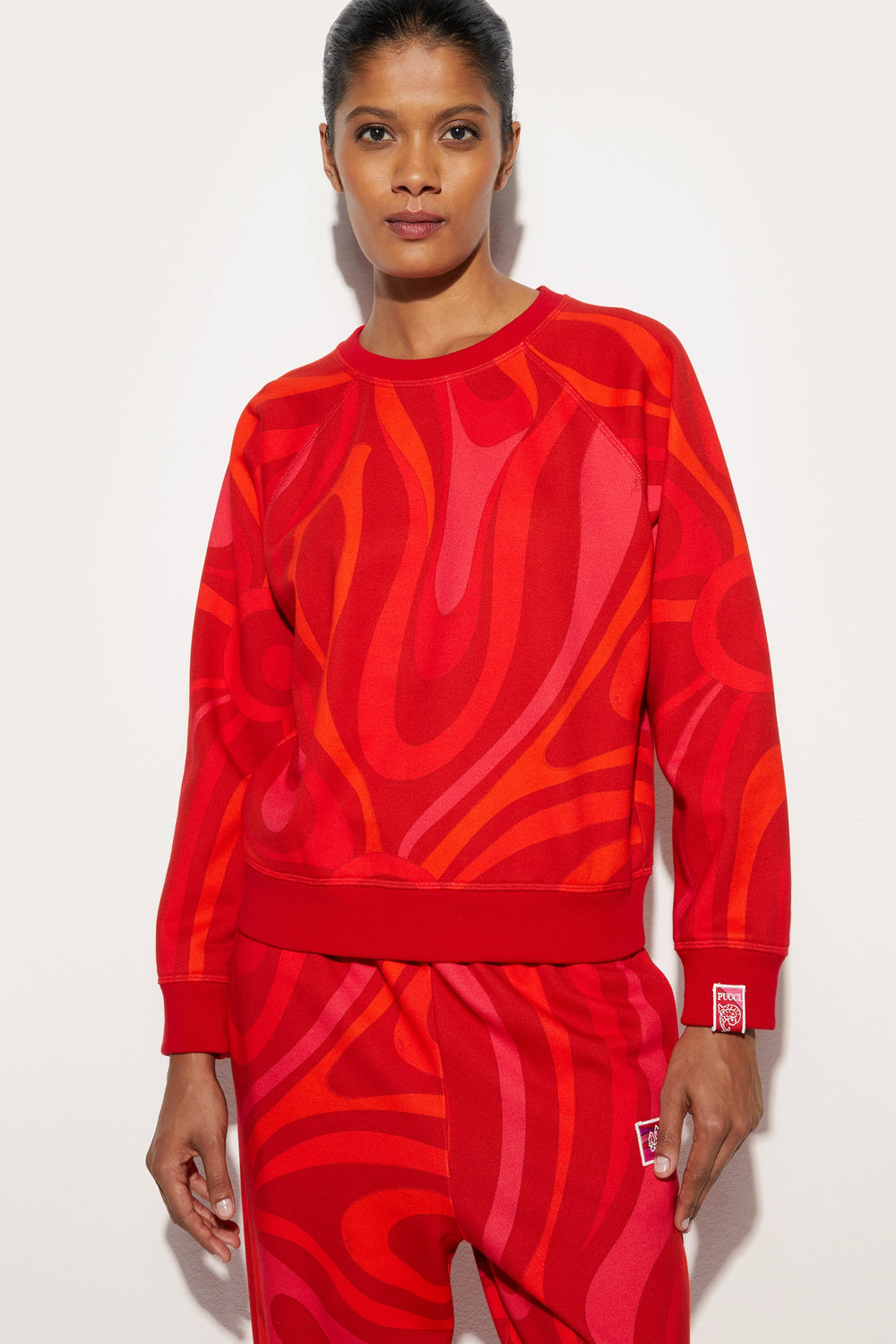 Pucci Fleece Sweatshirt Marmo Print