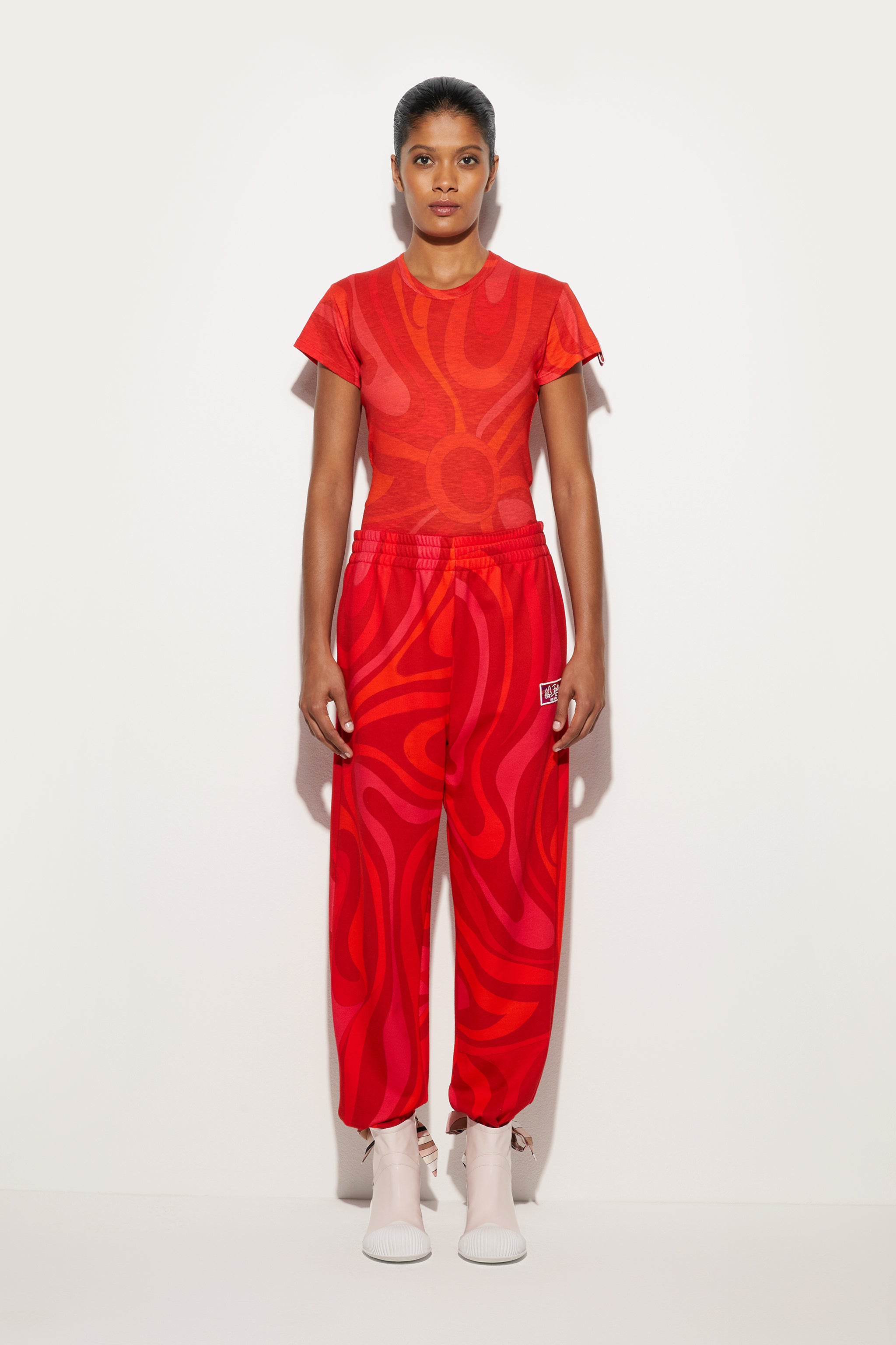 Pucci Flamed Jersey T-Shirt with Allover Print