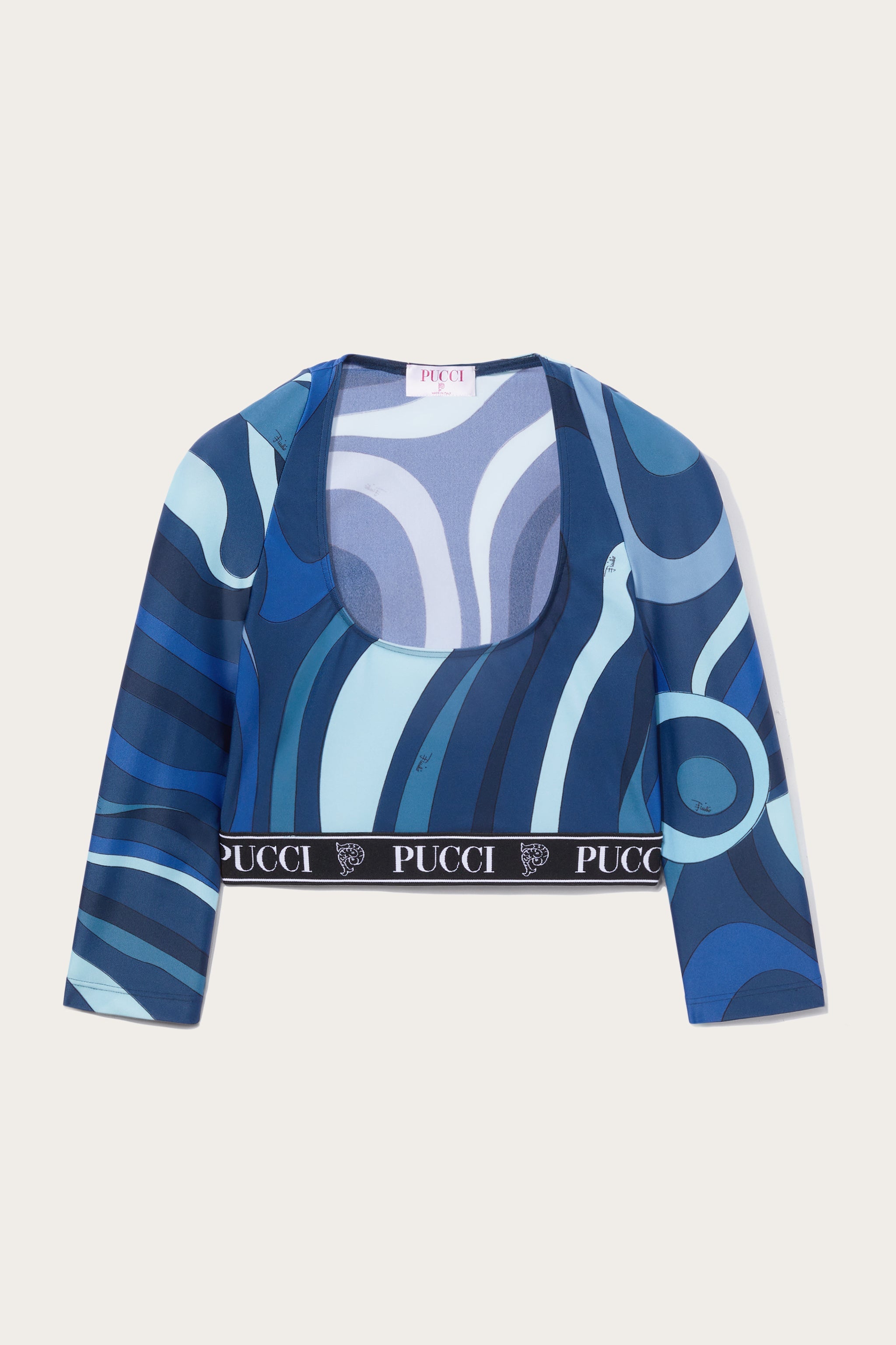 Pucci Marmo-Print Crop Top