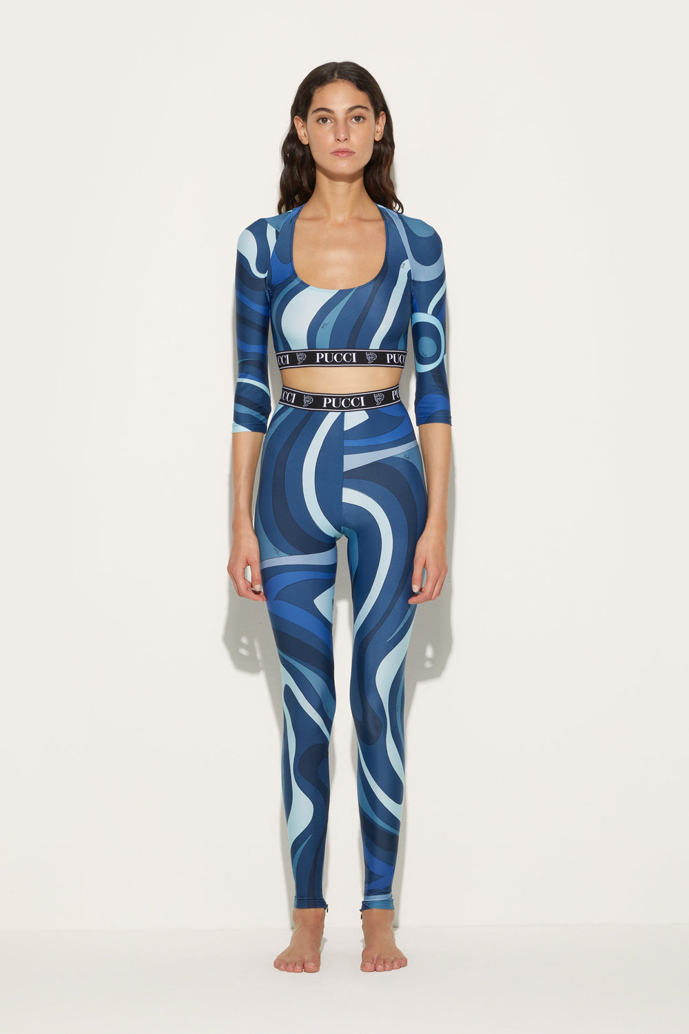 Pucci Marmo-Print Crop Top