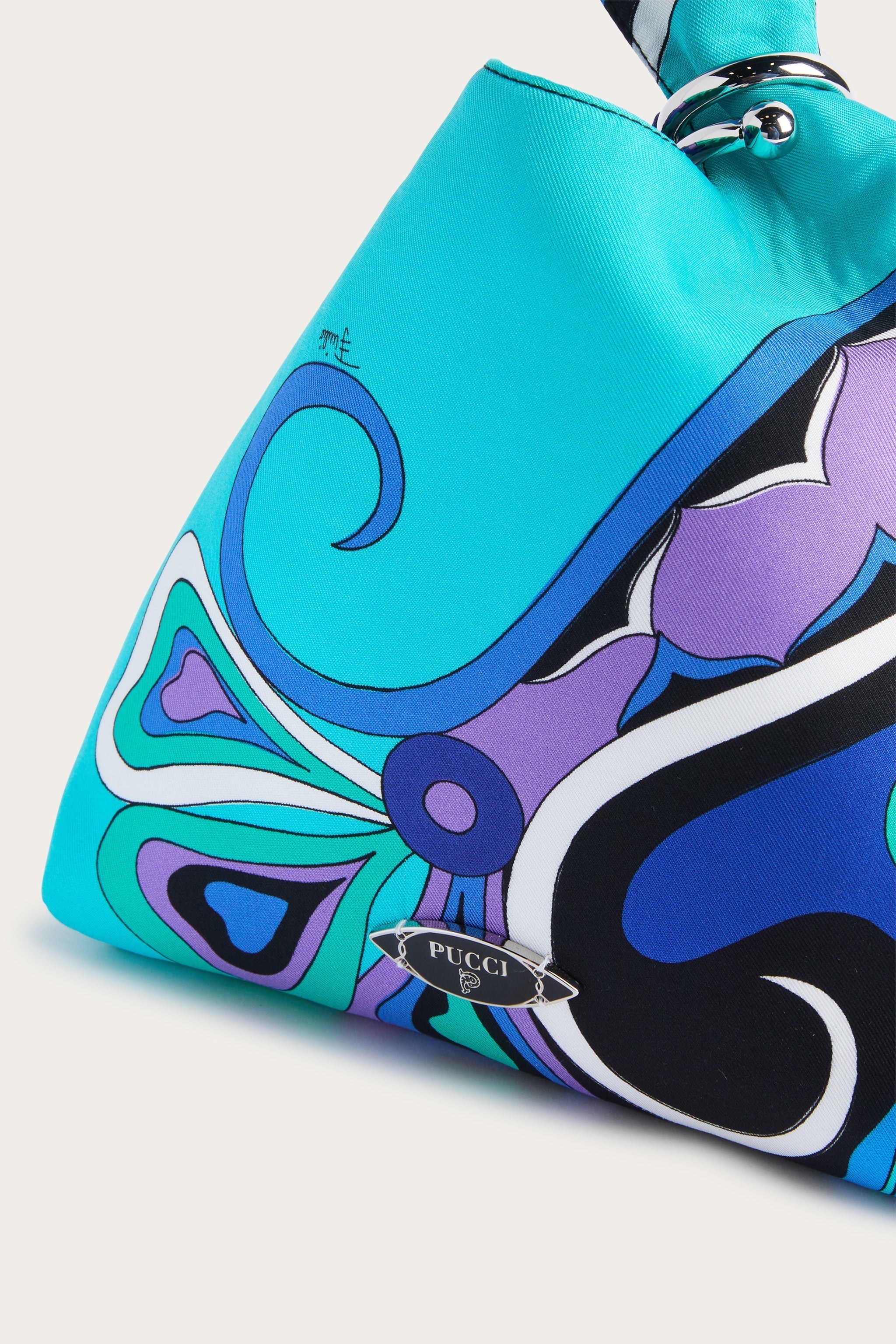 Pucci Orchidee Print Emilio Silk Bag