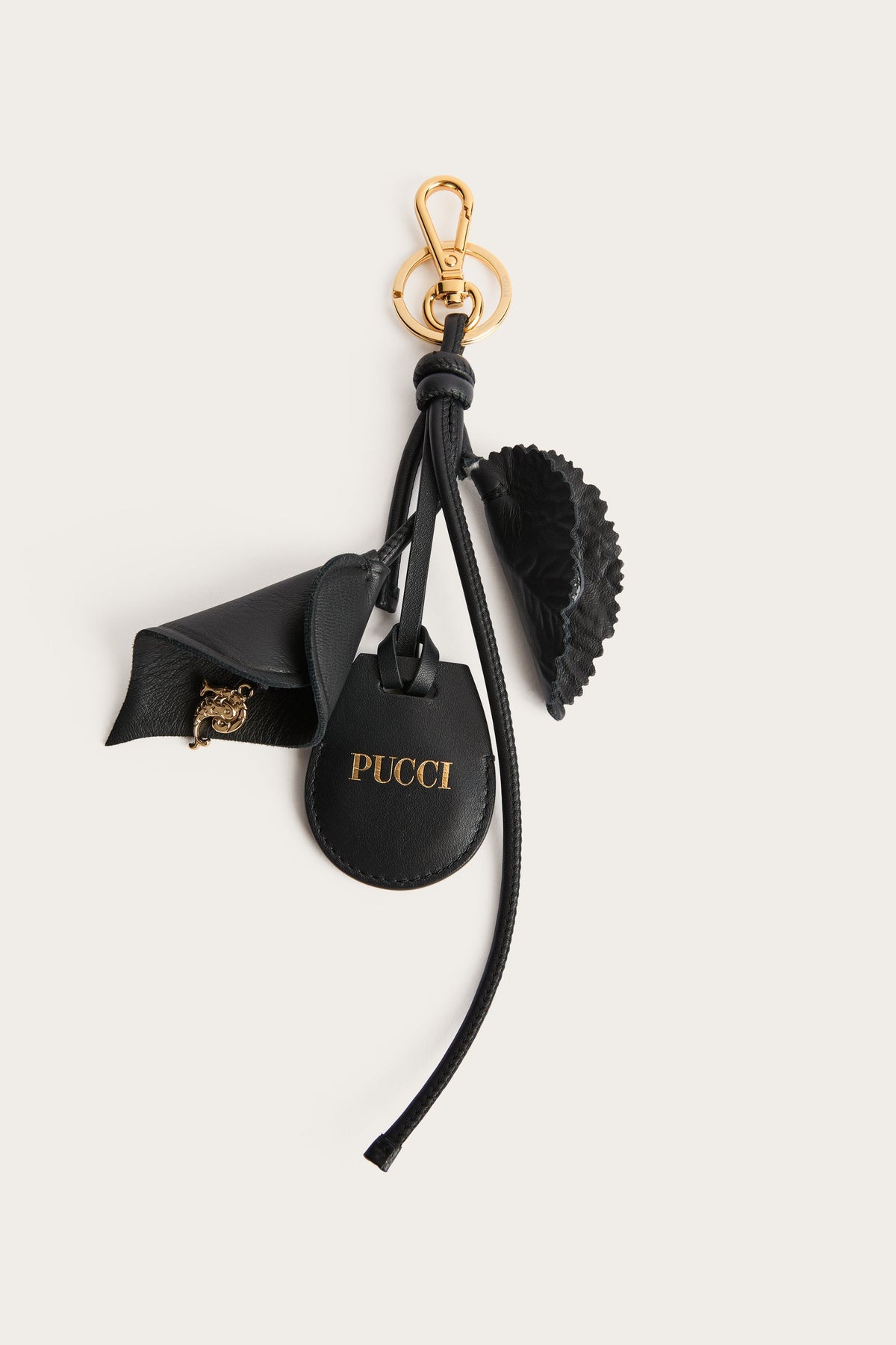 Pucci Leather Keyring and Tag Holder