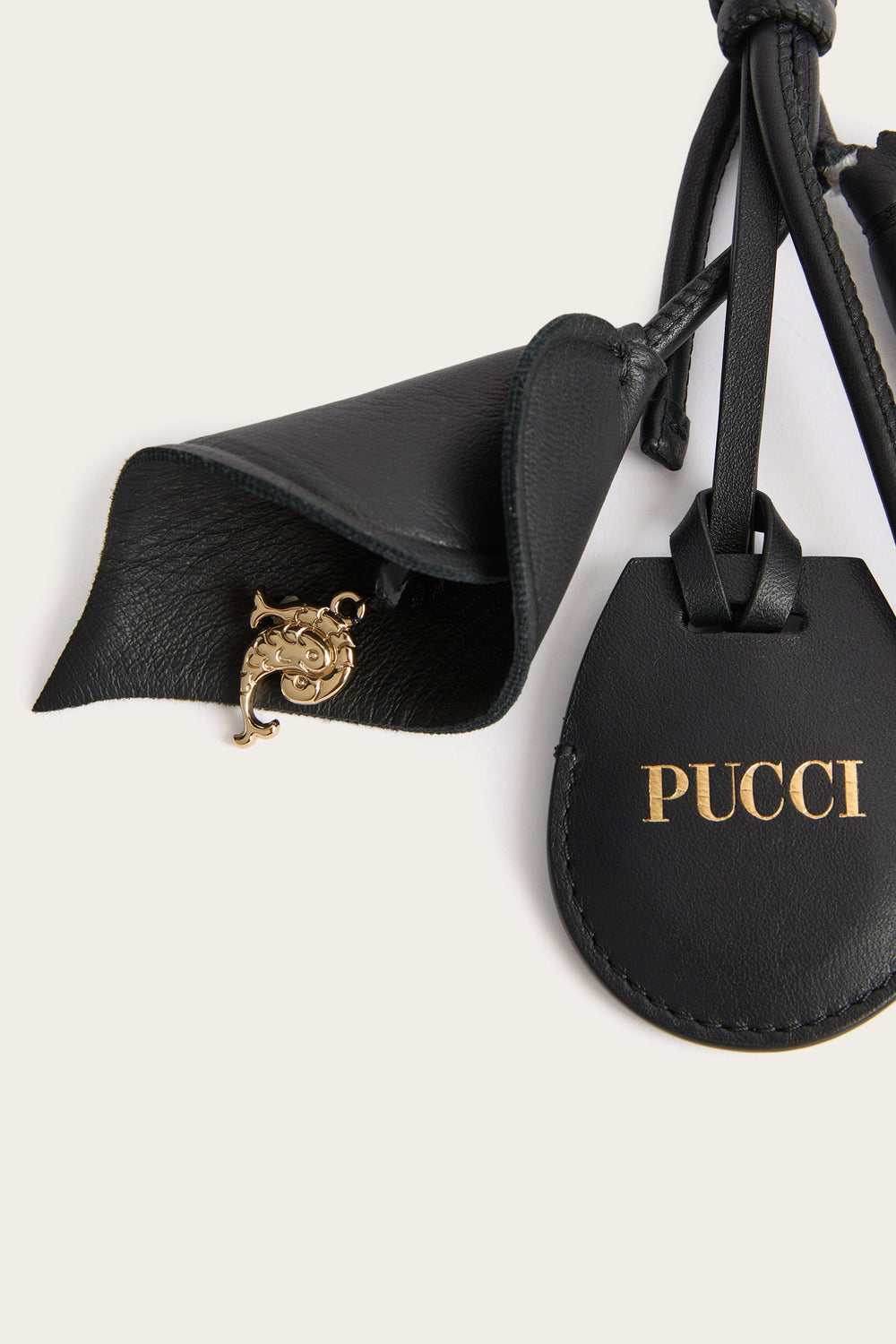 Pucci Leather Keyring and Tag Holder