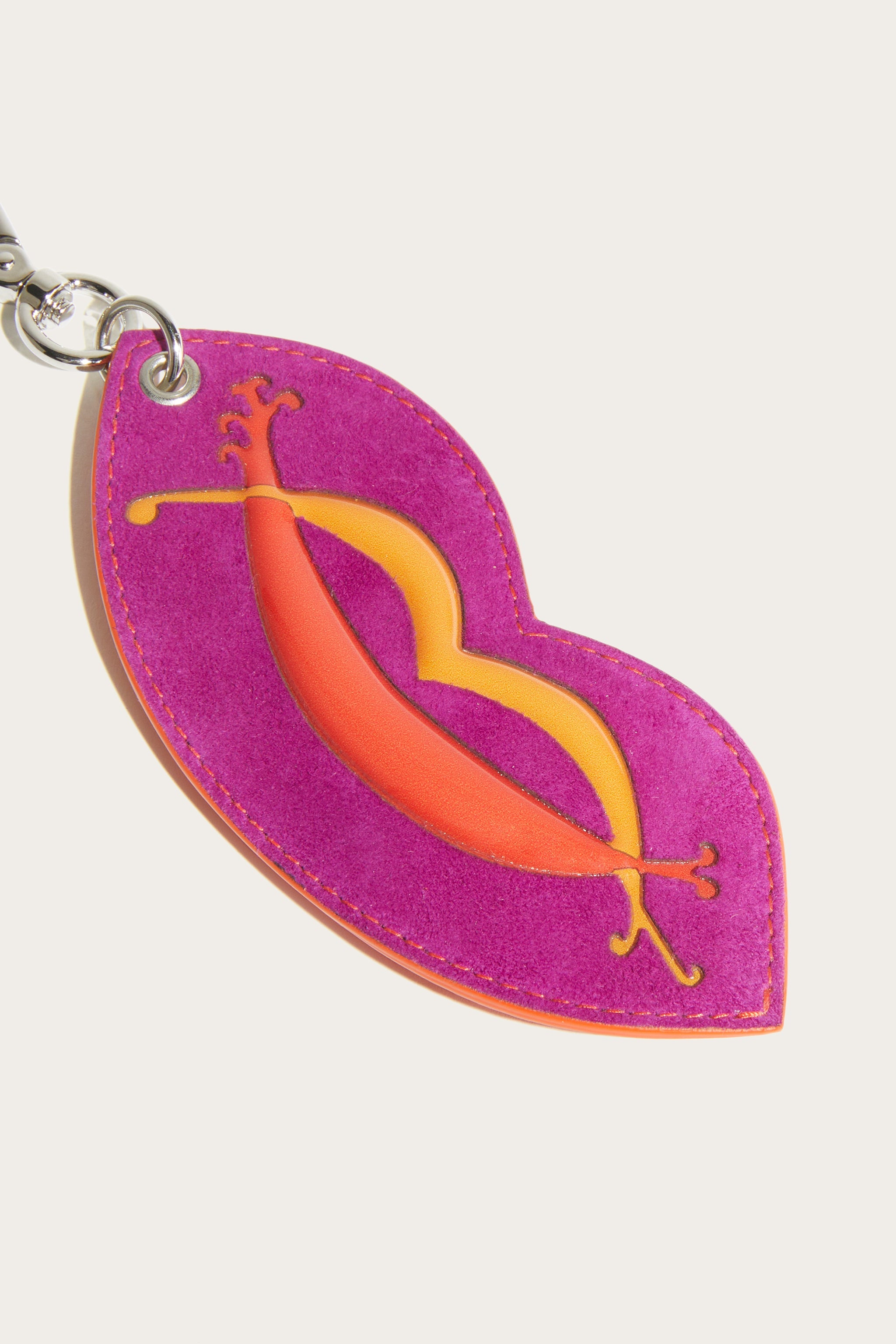 Pucci Leather Airtag Holder With 3D Design