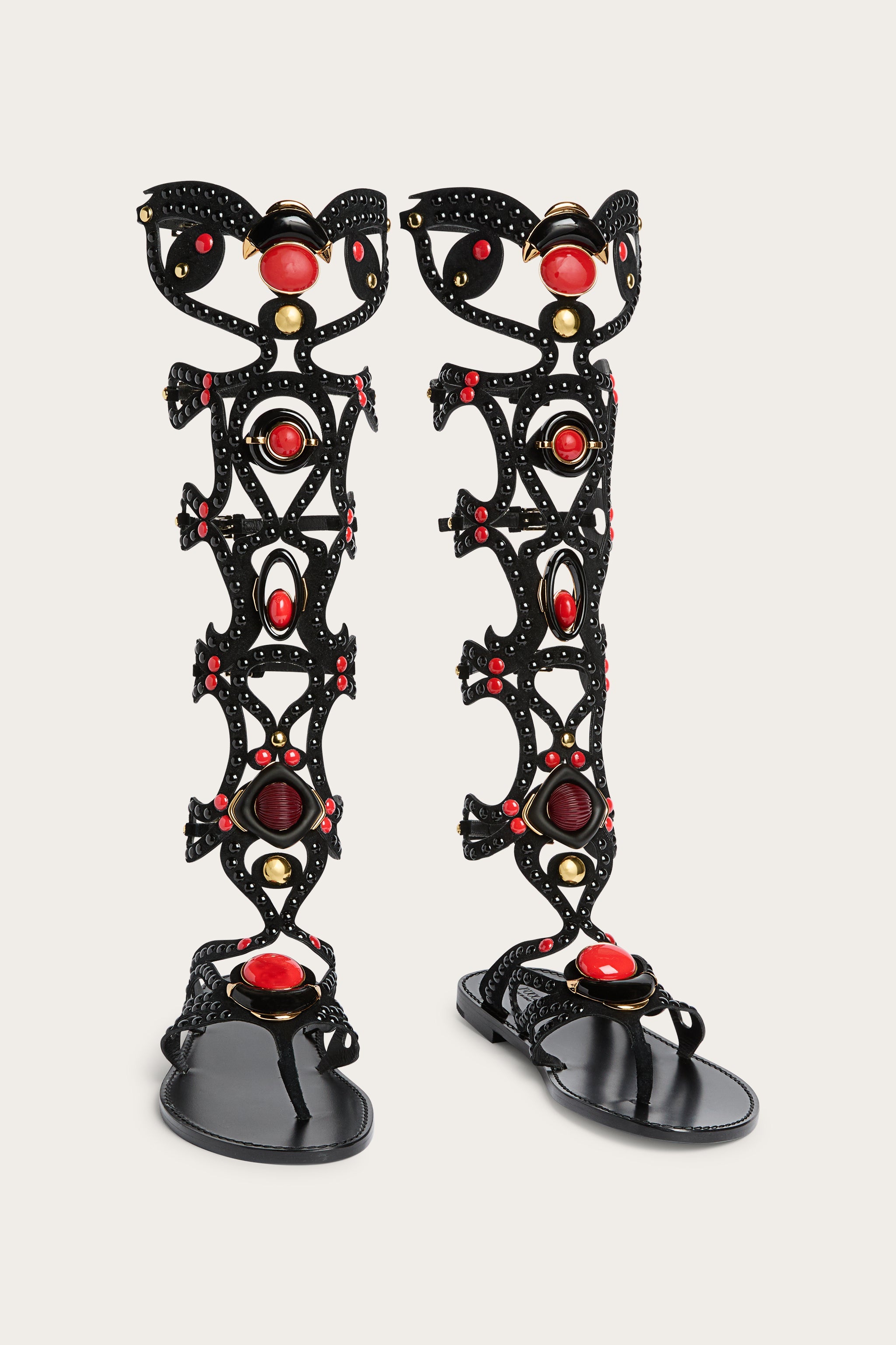 Pucci Black Embellished Gladiator Sandals