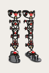 Pucci Black Embellished Gladiator Sandals