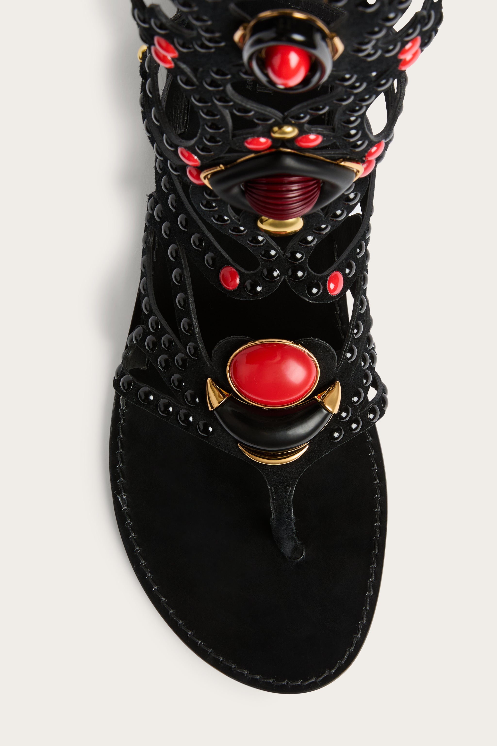 Pucci Black Embellished Gladiator Sandals