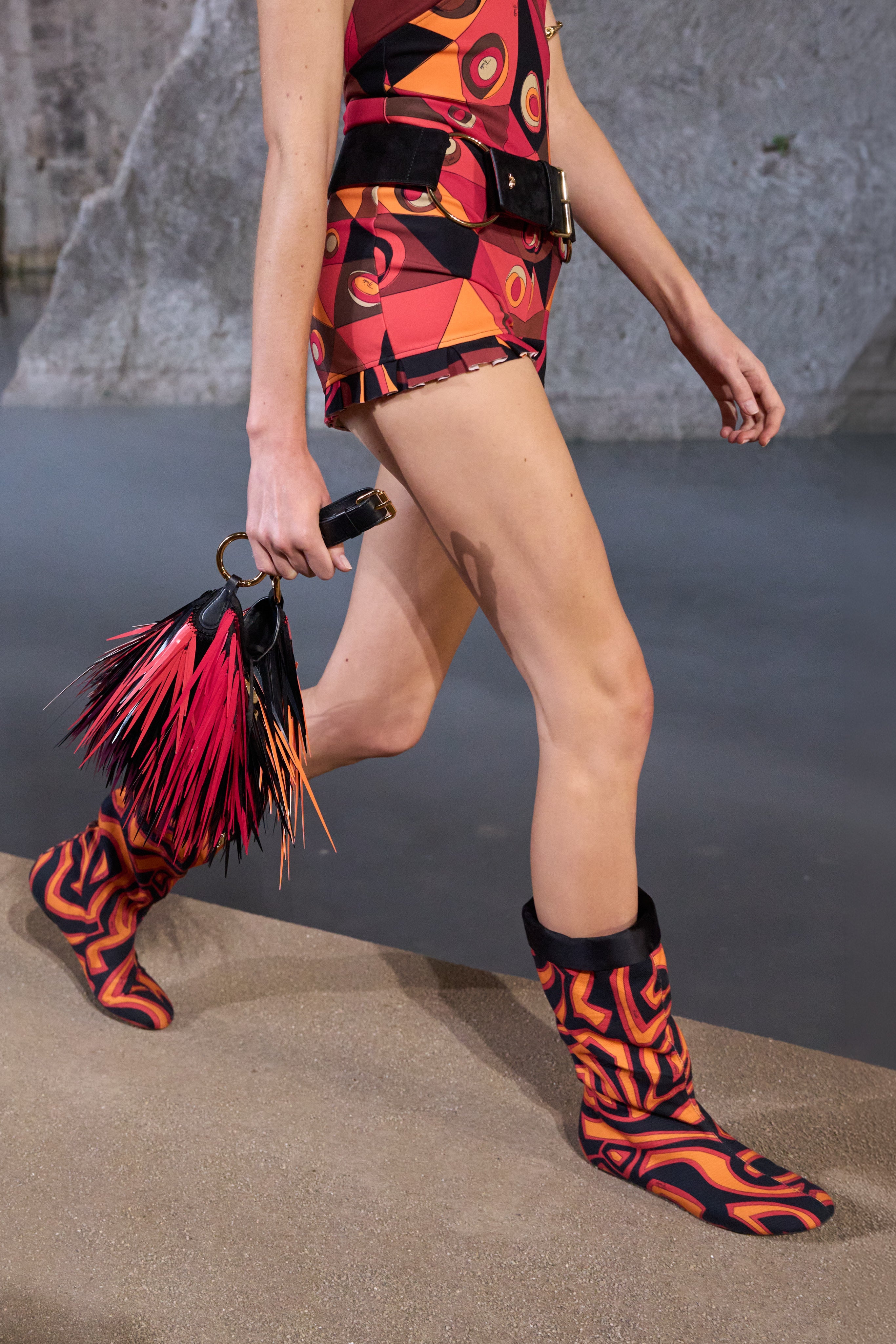 Pucci Labirinto Print Boots