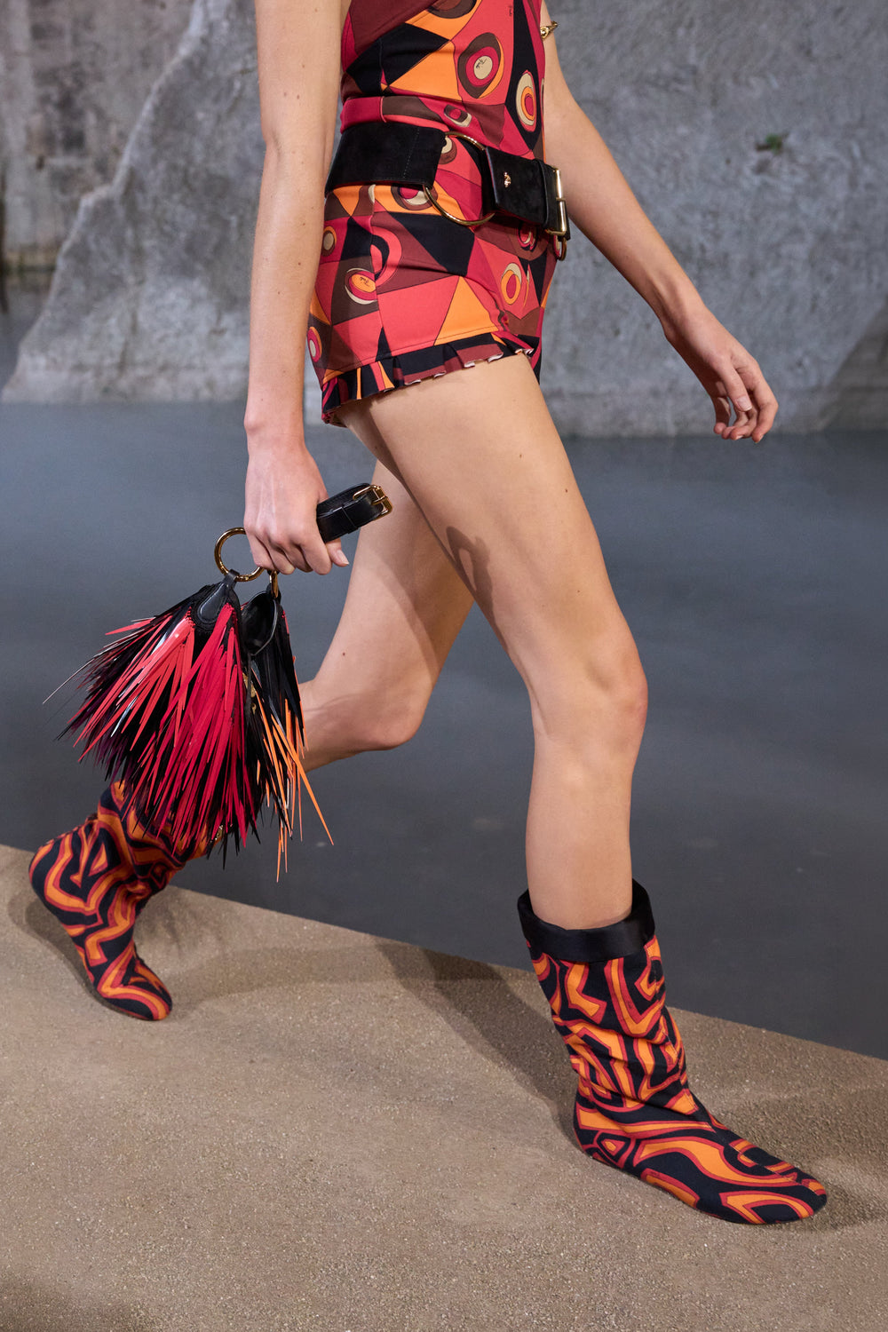 Pucci Labirinto Print Boots