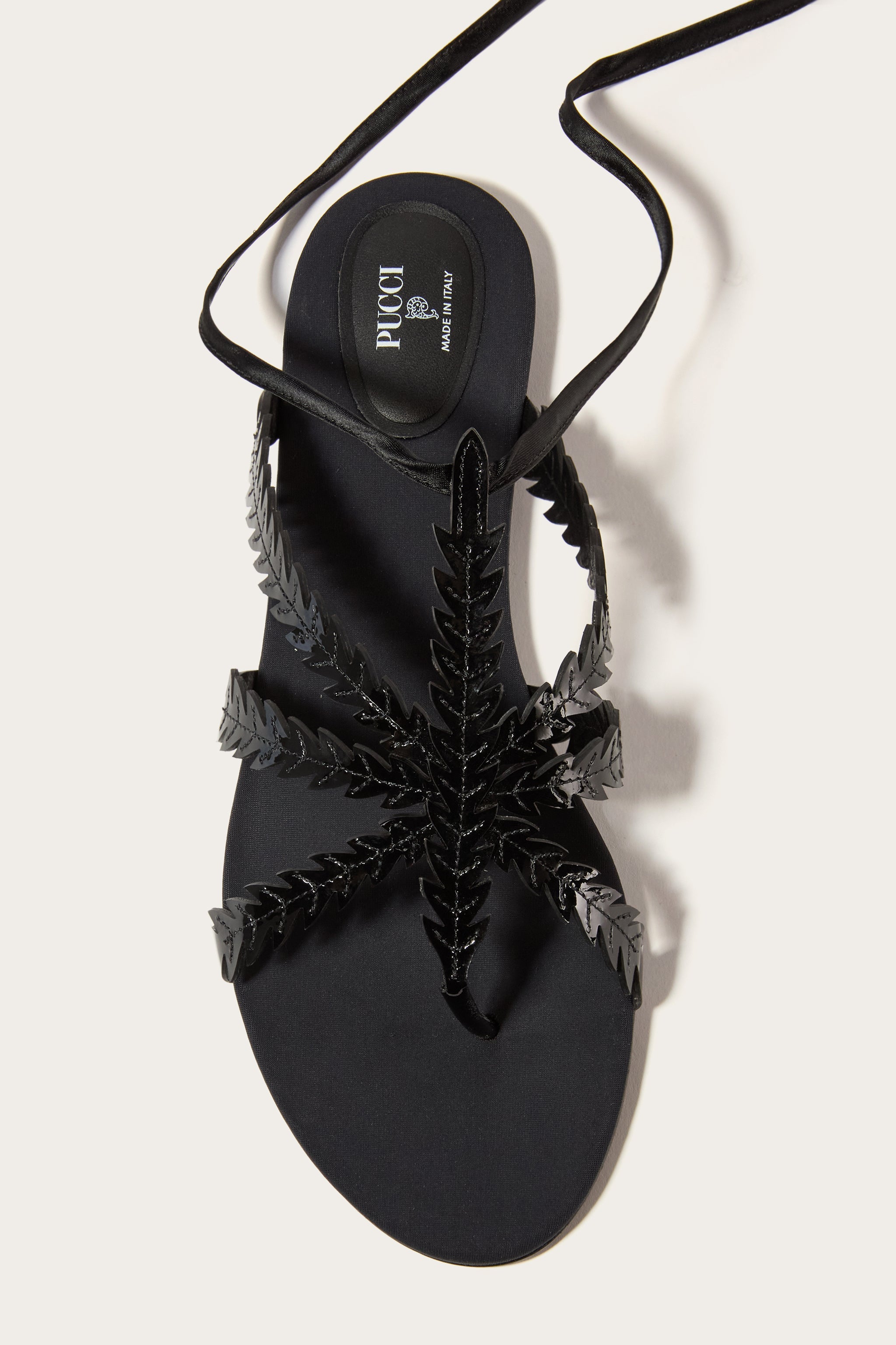 Pucci Feather-Embellished Sandals