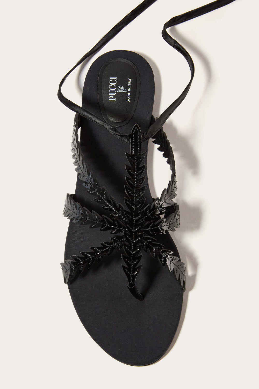 Pucci Feather-Embellished Sandals