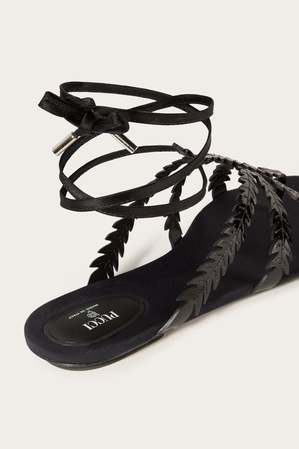 Pucci Feather-Embellished Sandals