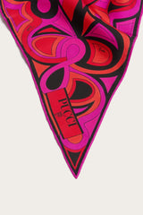 Pucci Mixed Print Silk Triangle Scarf