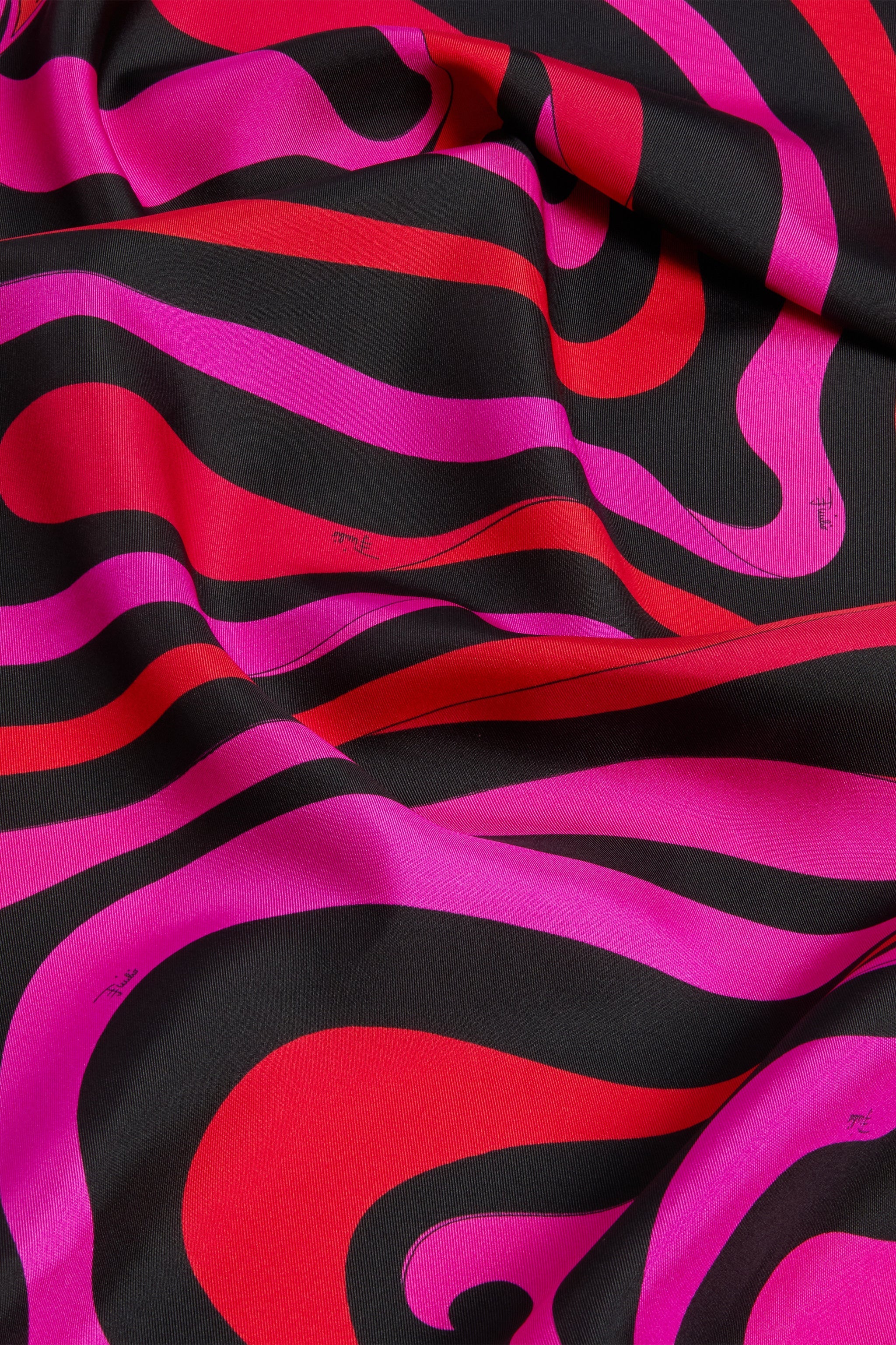 Pucci Mixed Print Silk Triangle Scarf