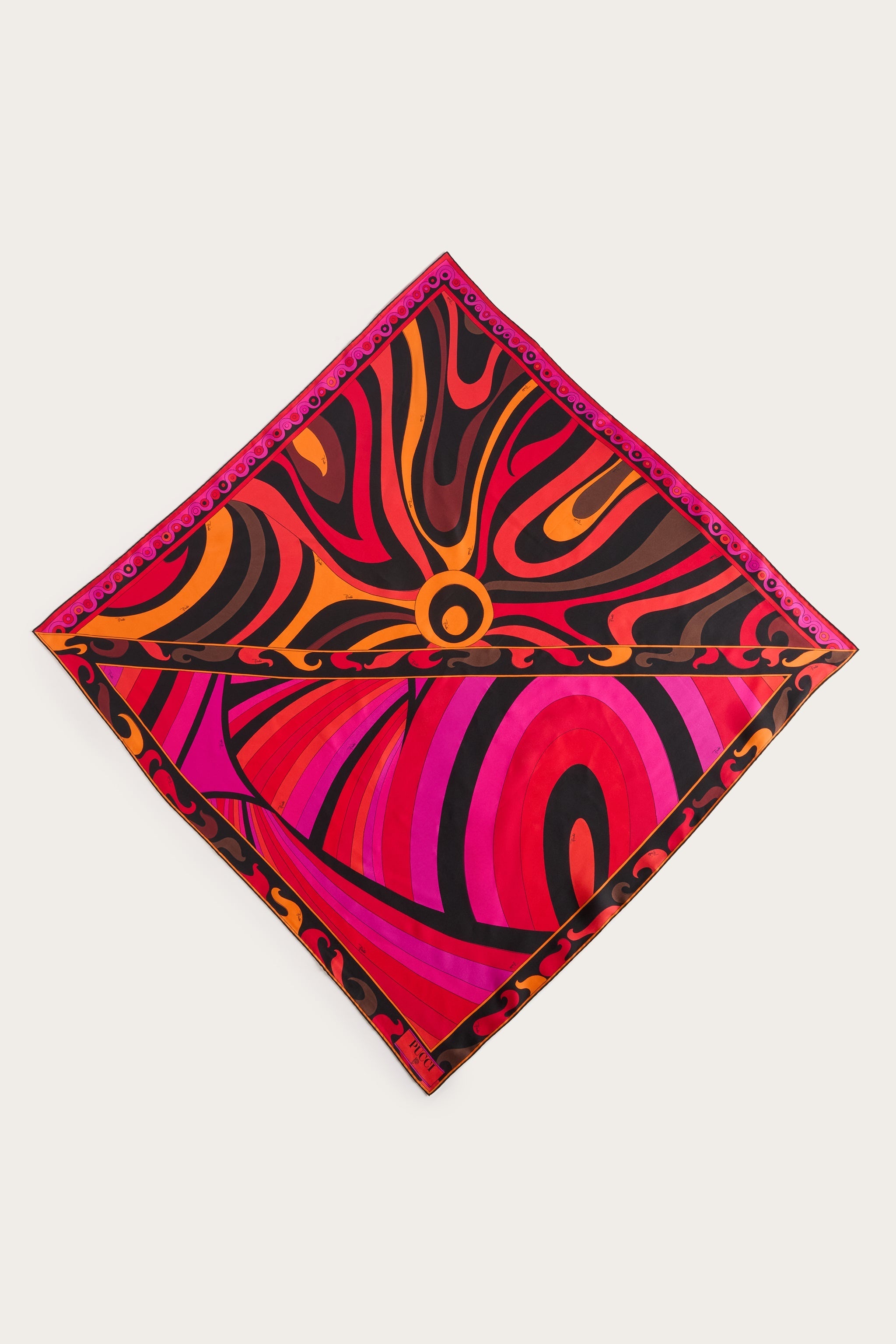 Pucci Iride and Marmo Print Silk Carrè
