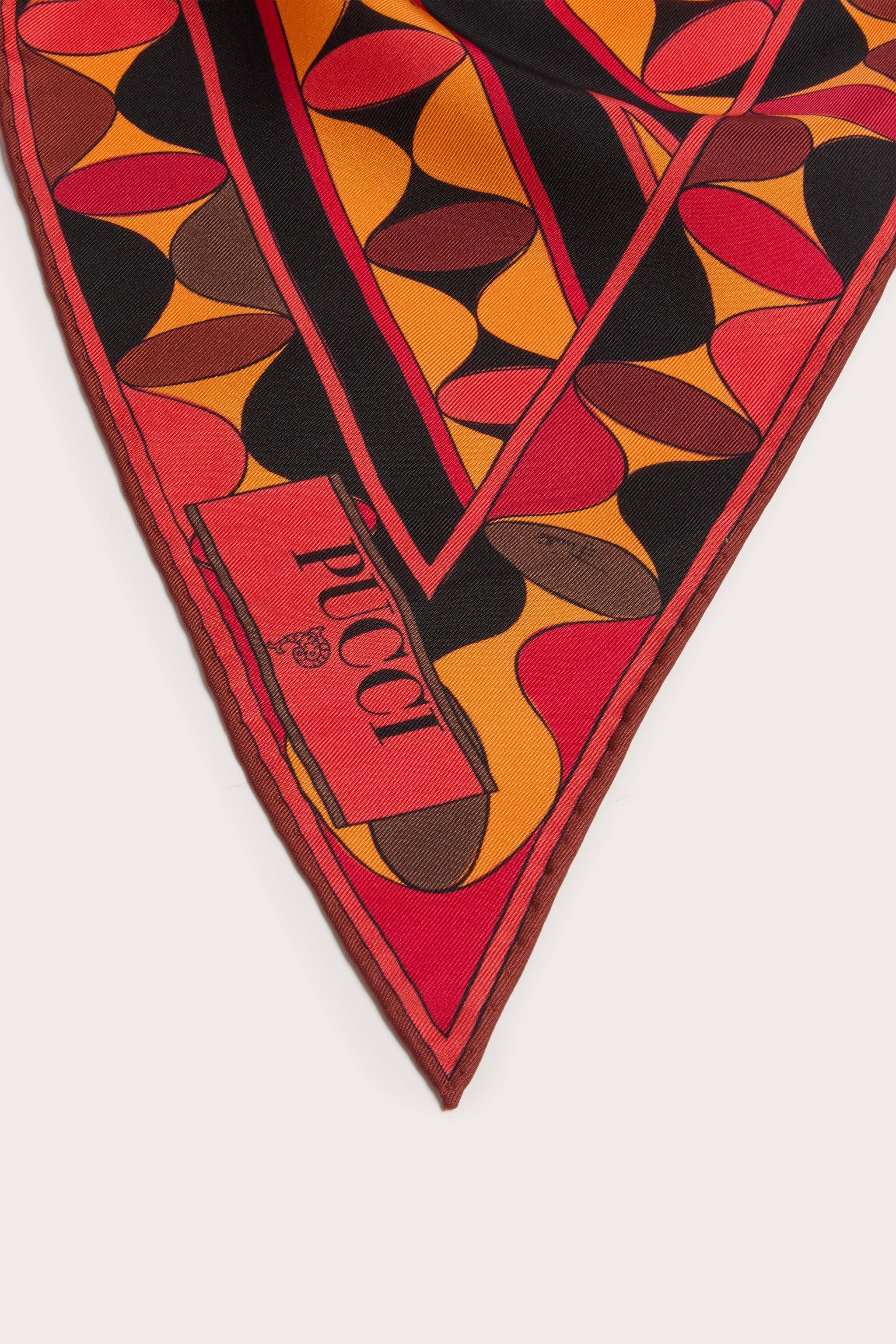 Pucci Manuba Print Silk Triangle Scarf