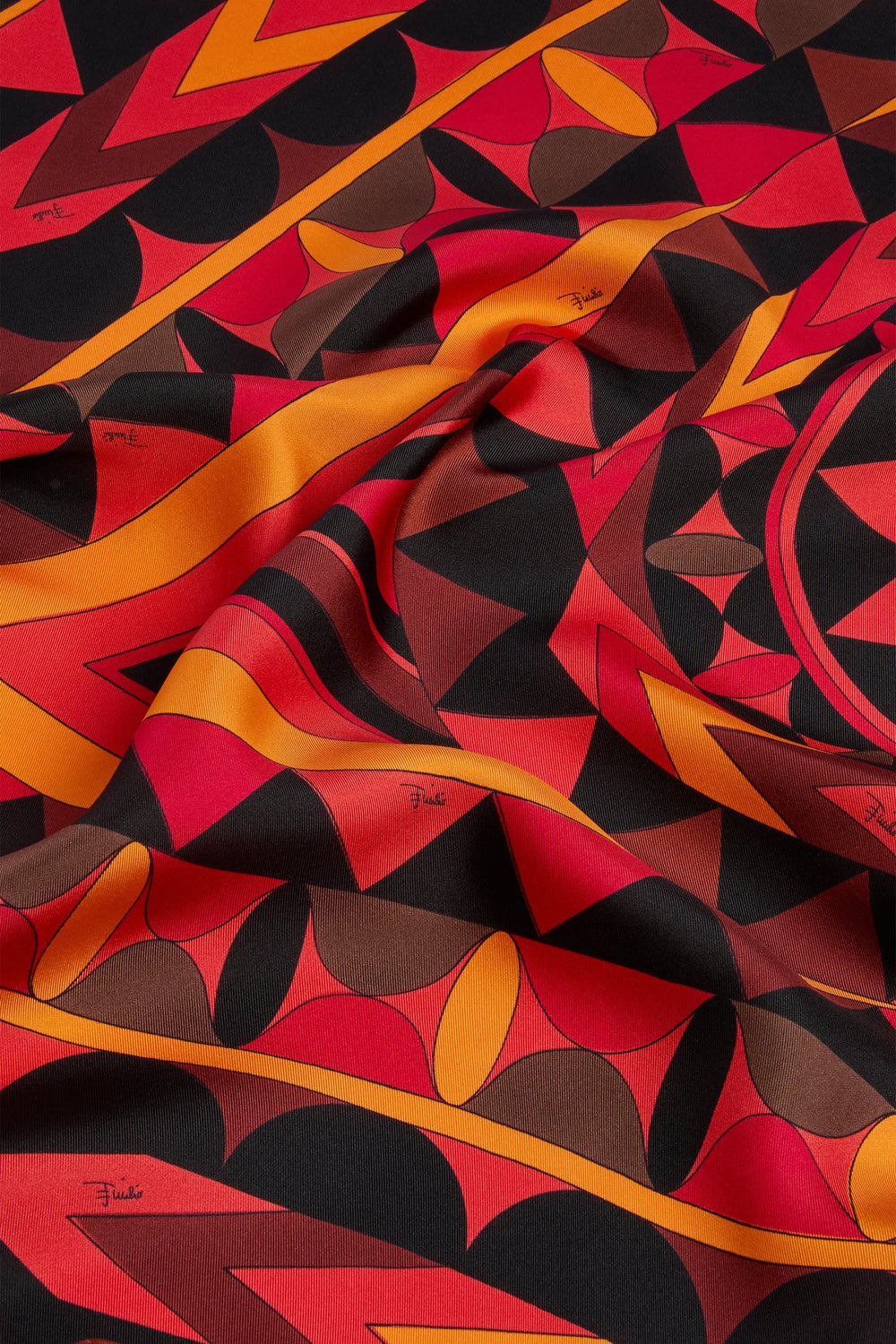 Pucci Manuba Print Silk Triangle Scarf