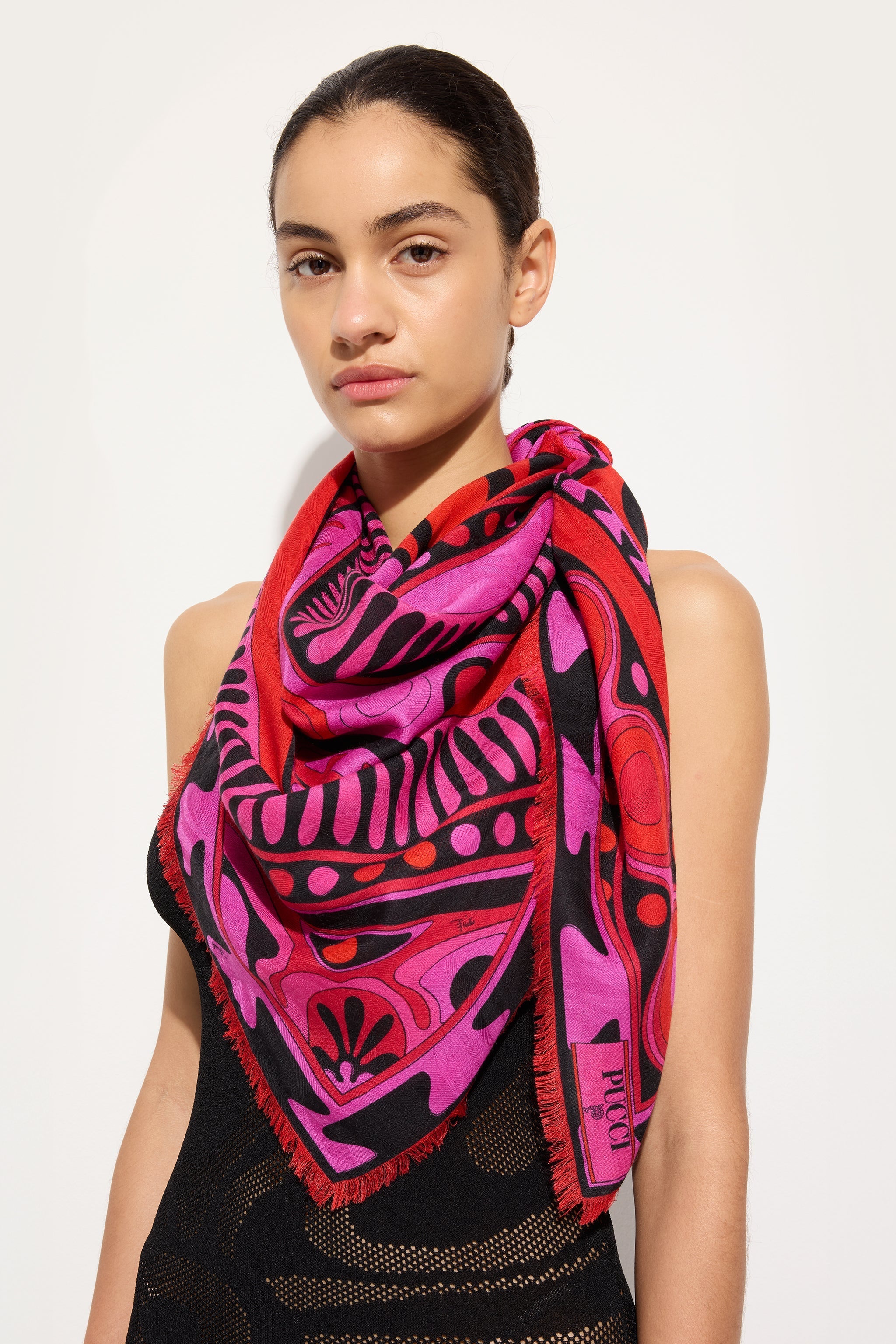 Pucci Soleil Print Wool and Silk Pashmina