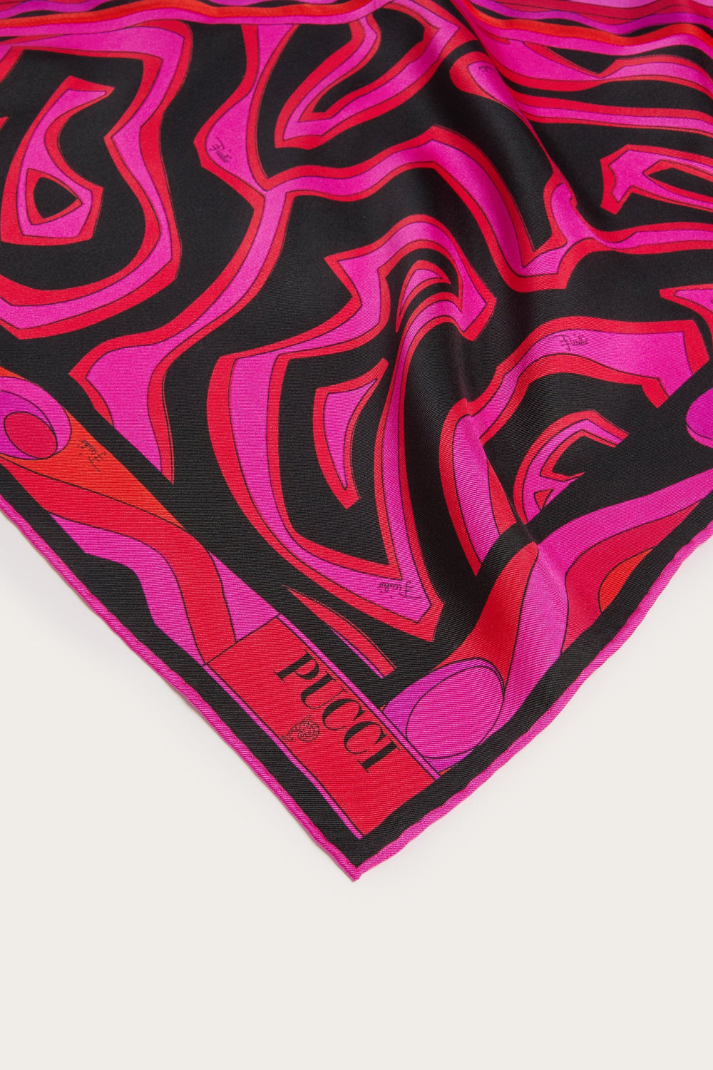 Pucci Labirinto Print Silk Triangle Scarf