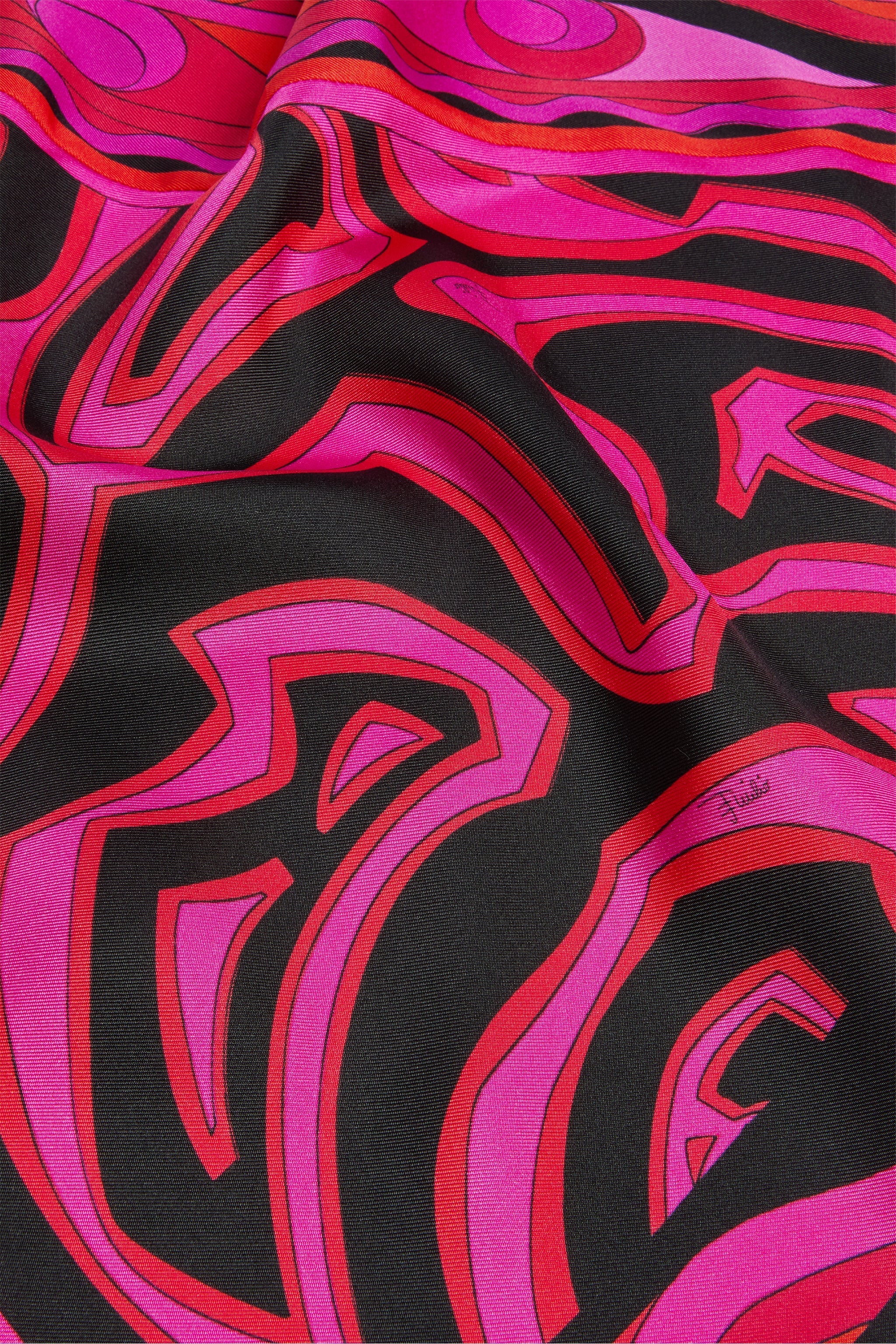Pucci Labirinto Print Silk Triangle Scarf