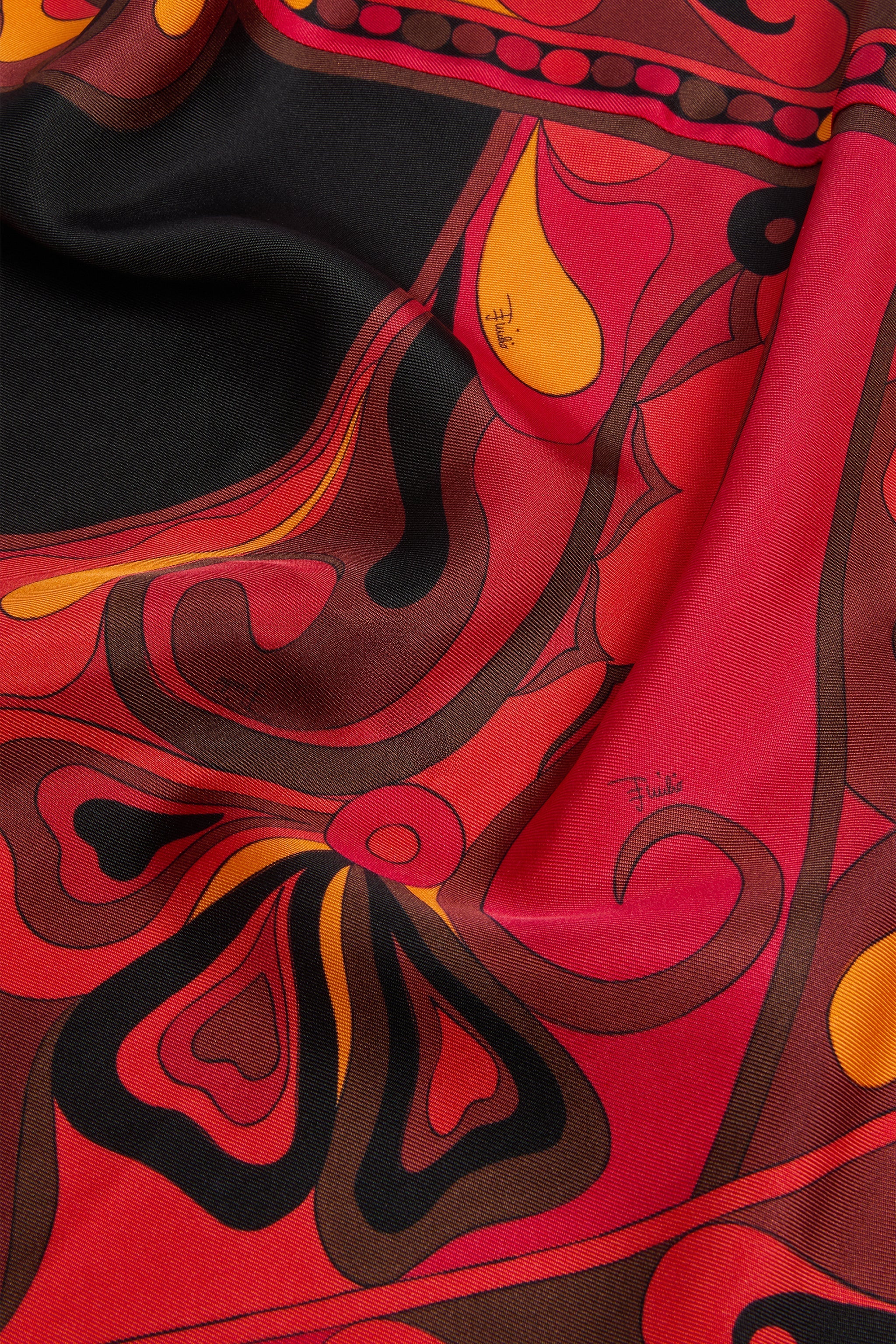 Pucci Orchidee Print Silk Triangle Scarf