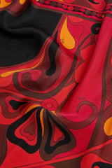 Pucci Orchidee Print Silk Triangle Scarf