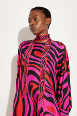 Pucci Mixed Print Silk Twill with Rhinestones
