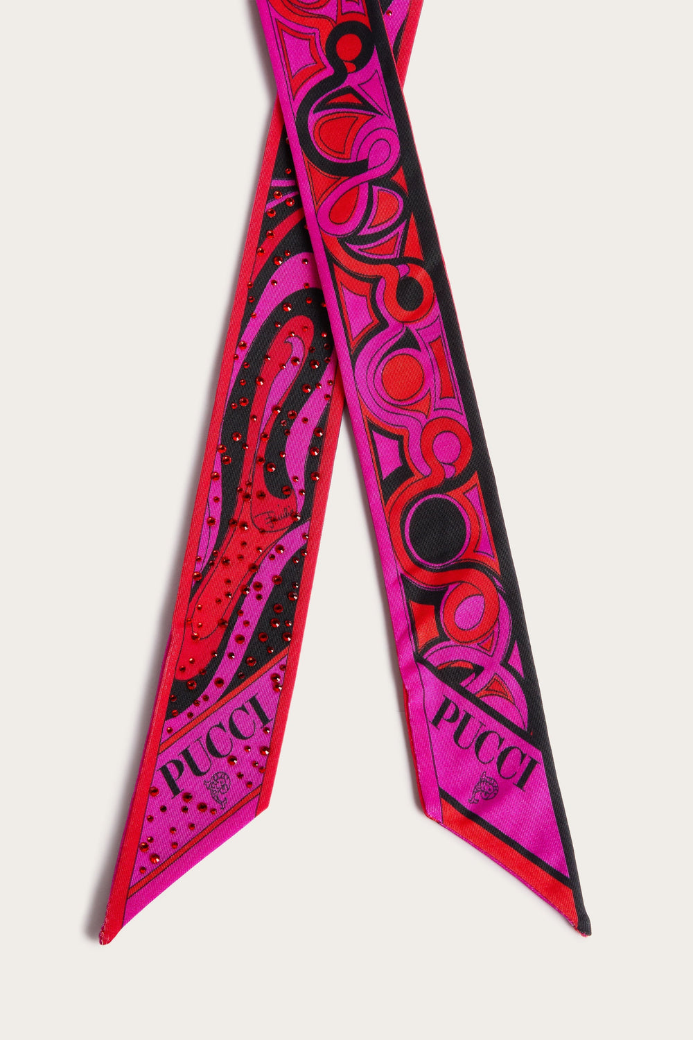 Pucci Mixed Print Silk Twill with Rhinestones