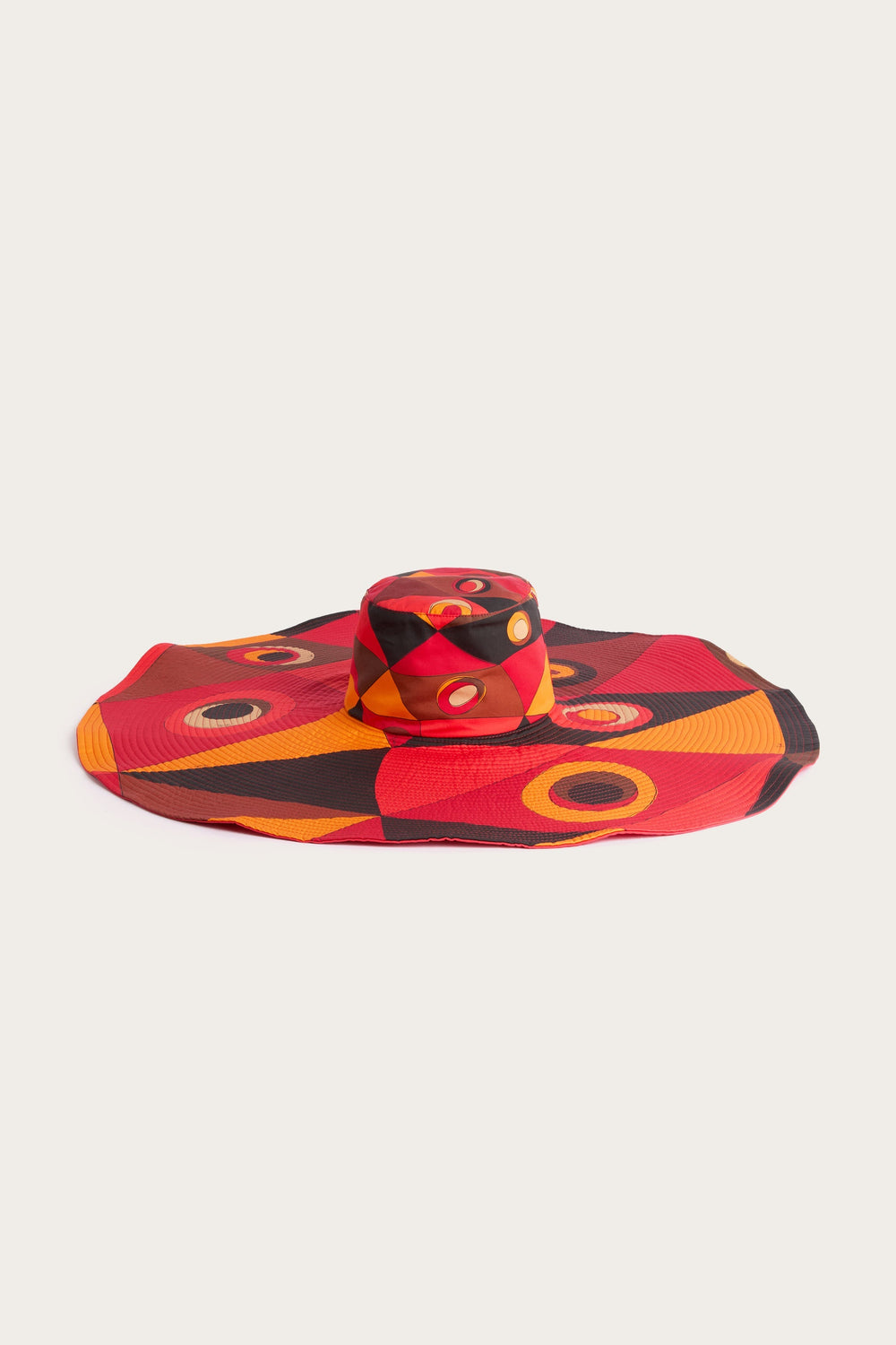 Pucci Occhi Print Wide-Brimmed Hat